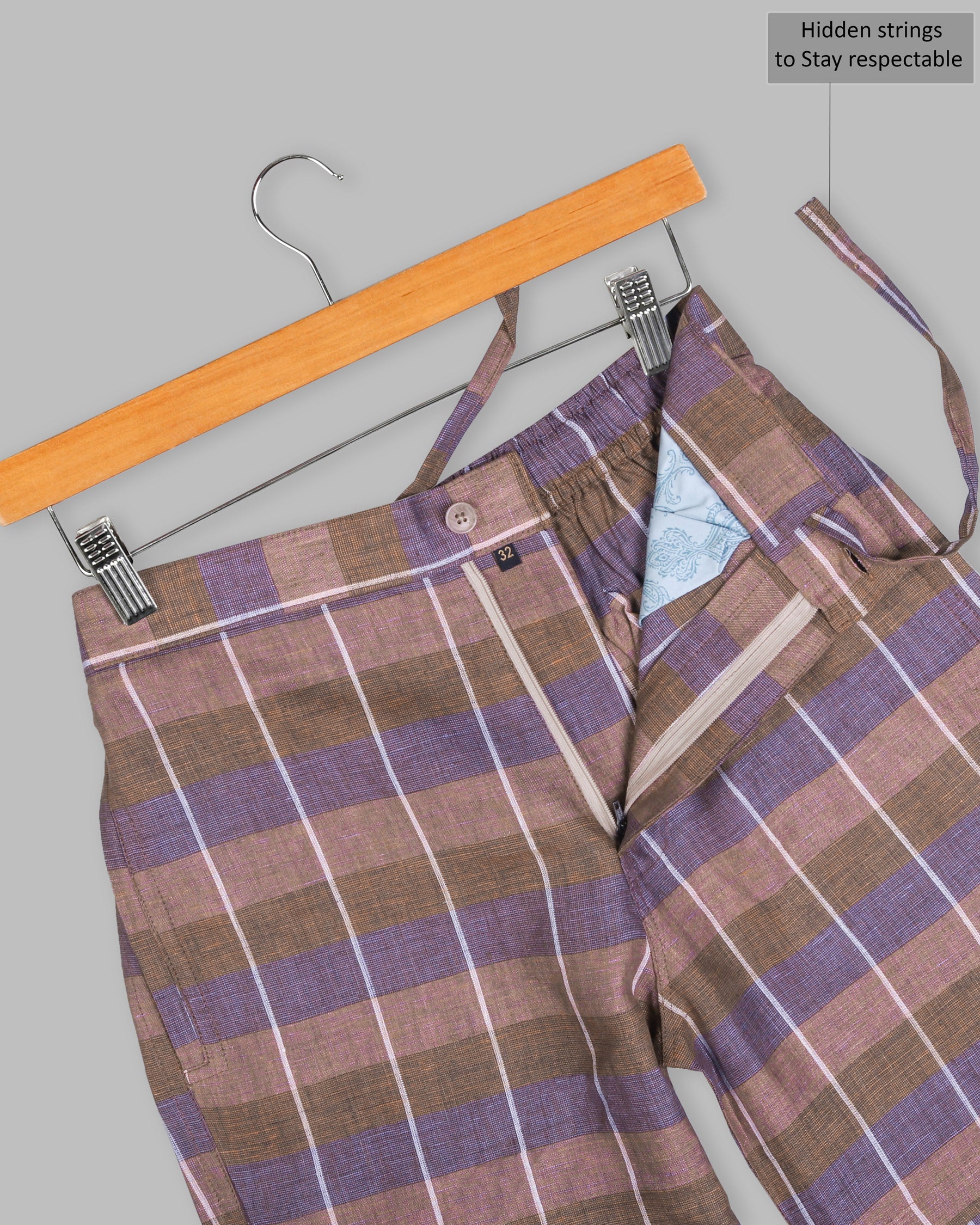 Sand Dune Multicolour White Striped Premium Linen Shorts SR90-28, SR90-30, SR90-34, SR90-44, SR90-38, SR90-36, SR90-40, SR90-42, SR90-32