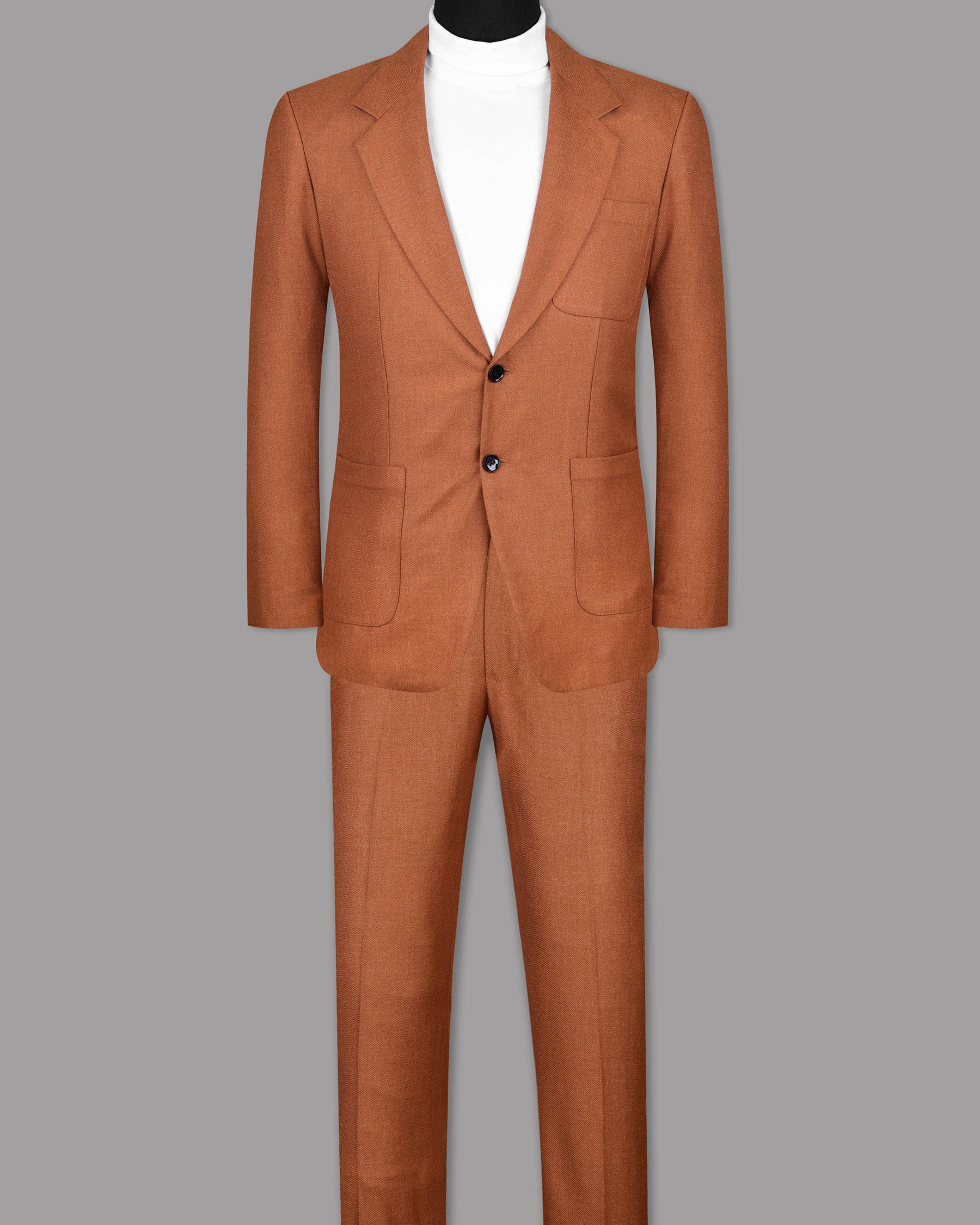 Bourbon Rust Wool Rich Sports Suit