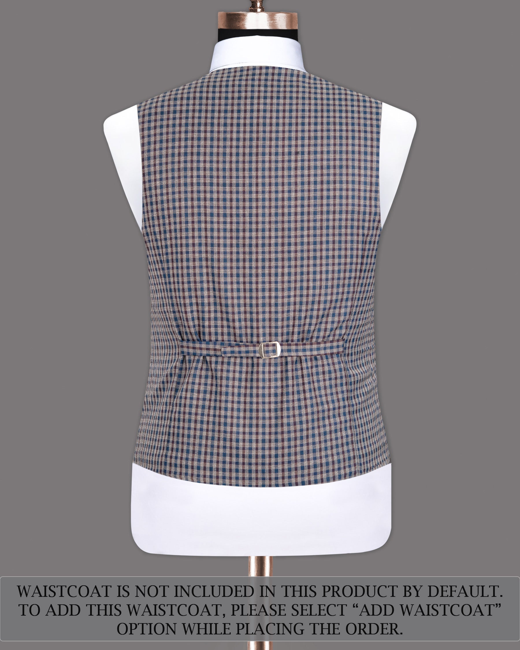 Brown with Blue Gingham wool rich suit