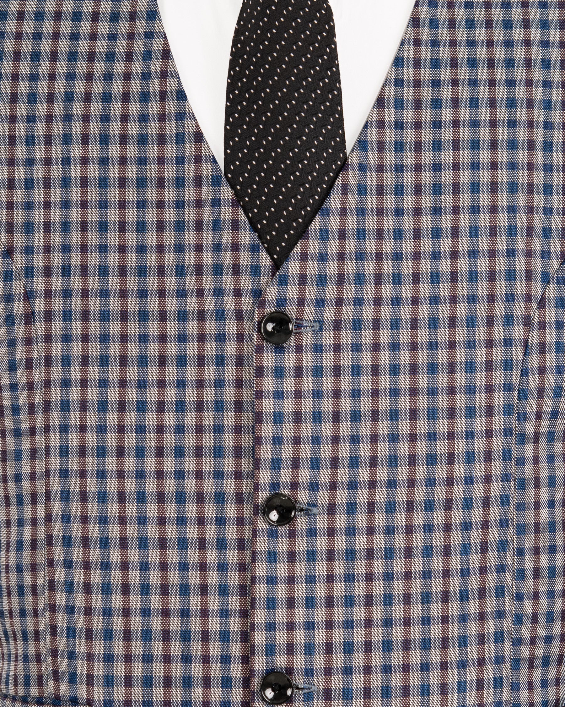 Brown with Blue Gingham wool rich suit