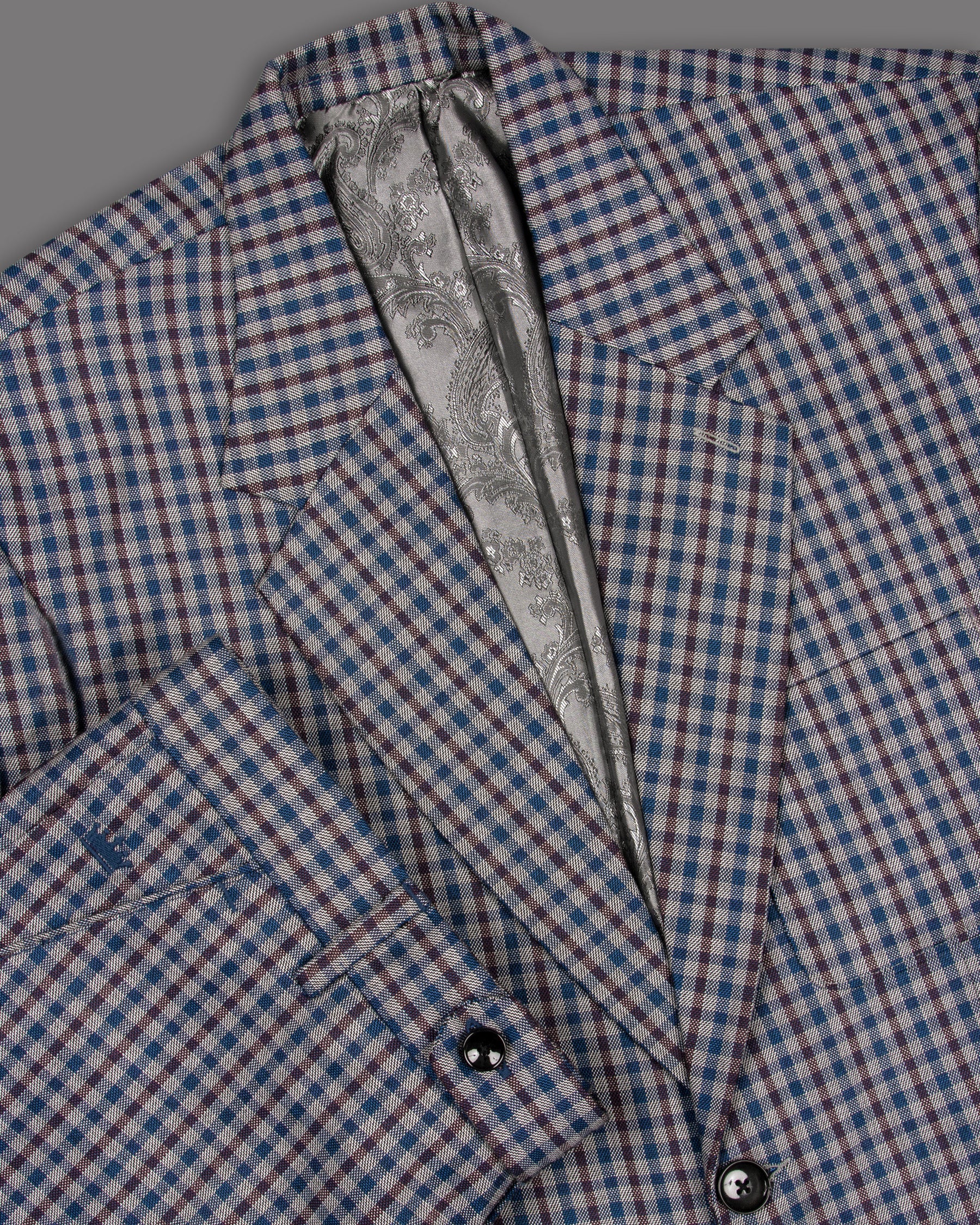 Brown with STue Gingham wool rich Suit ST1278-SB-PP-38, ST1278-SB-PP-40, ST1278-SB-PP-42, ST1278-SB-PP-44, ST1278-SB-PP-36, ST1278-SB-PP-56, ST1278-SB-PP-46, ST1278-SB-PP-48, ST1278-SB-PP-50, ST1278-SB-PP-52, ST1278-SB-PP-54, ST1278-SB-PP-58, ST1278-SB-PP-60