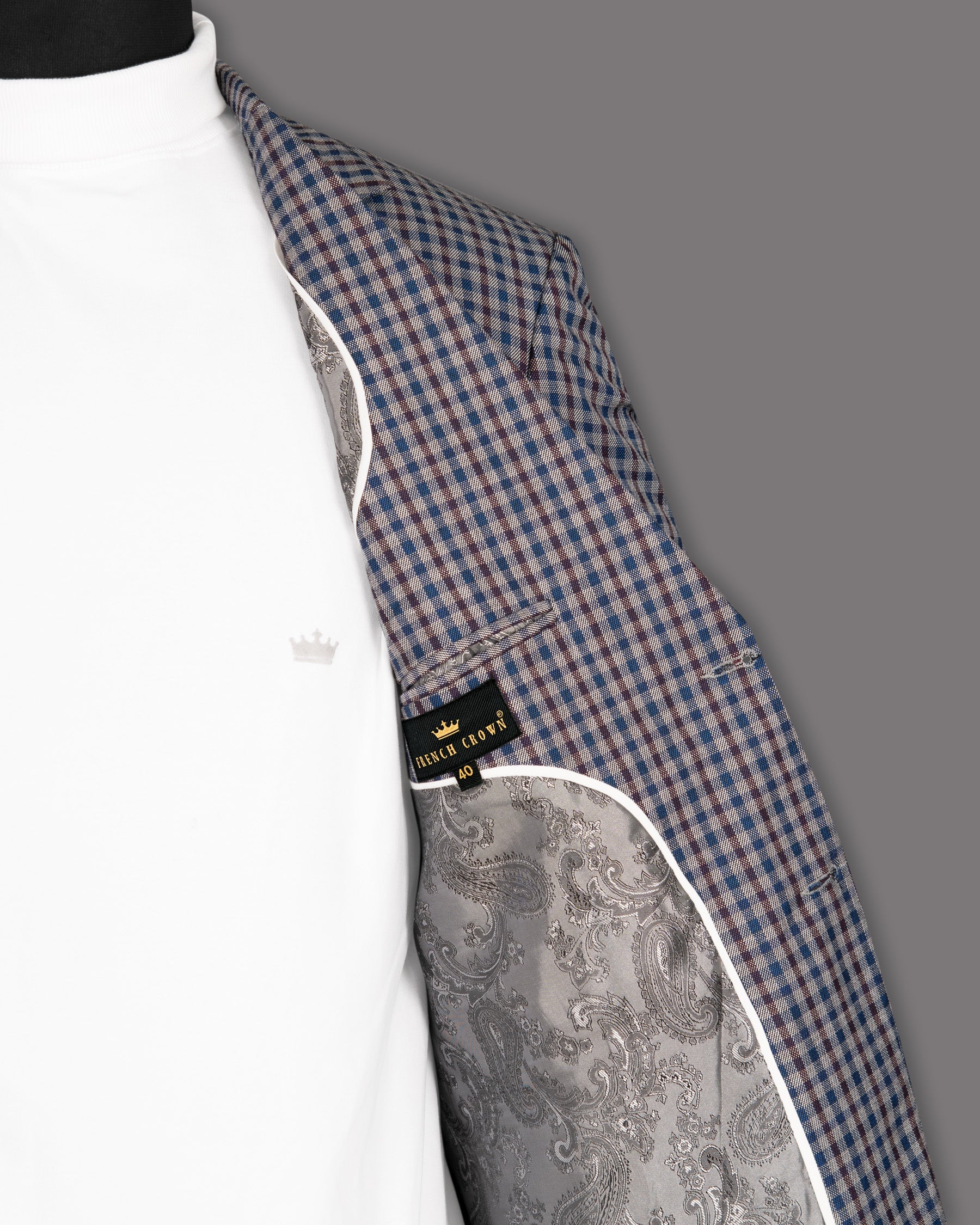 Brown with STue Gingham wool rich Suit ST1278-SB-PP-38, ST1278-SB-PP-40, ST1278-SB-PP-42, ST1278-SB-PP-44, ST1278-SB-PP-36, ST1278-SB-PP-56, ST1278-SB-PP-46, ST1278-SB-PP-48, ST1278-SB-PP-50, ST1278-SB-PP-52, ST1278-SB-PP-54, ST1278-SB-PP-58, ST1278-SB-PP-60