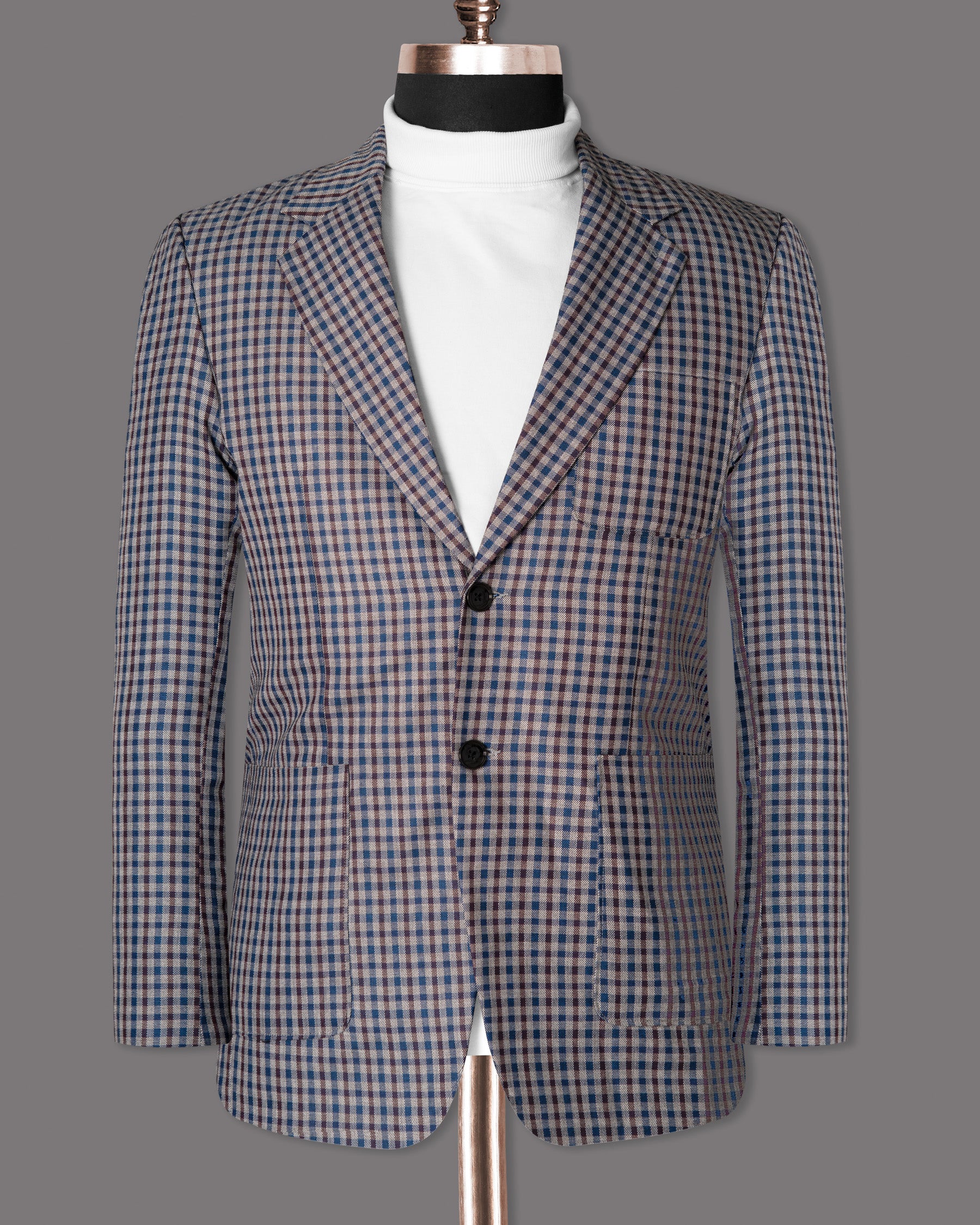 Brown with STue Gingham wool rich Suit ST1278-SB-PP-38, ST1278-SB-PP-40, ST1278-SB-PP-42, ST1278-SB-PP-44, ST1278-SB-PP-36, ST1278-SB-PP-56, ST1278-SB-PP-46, ST1278-SB-PP-48, ST1278-SB-PP-50, ST1278-SB-PP-52, ST1278-SB-PP-54, ST1278-SB-PP-58, ST1278-SB-PP-60