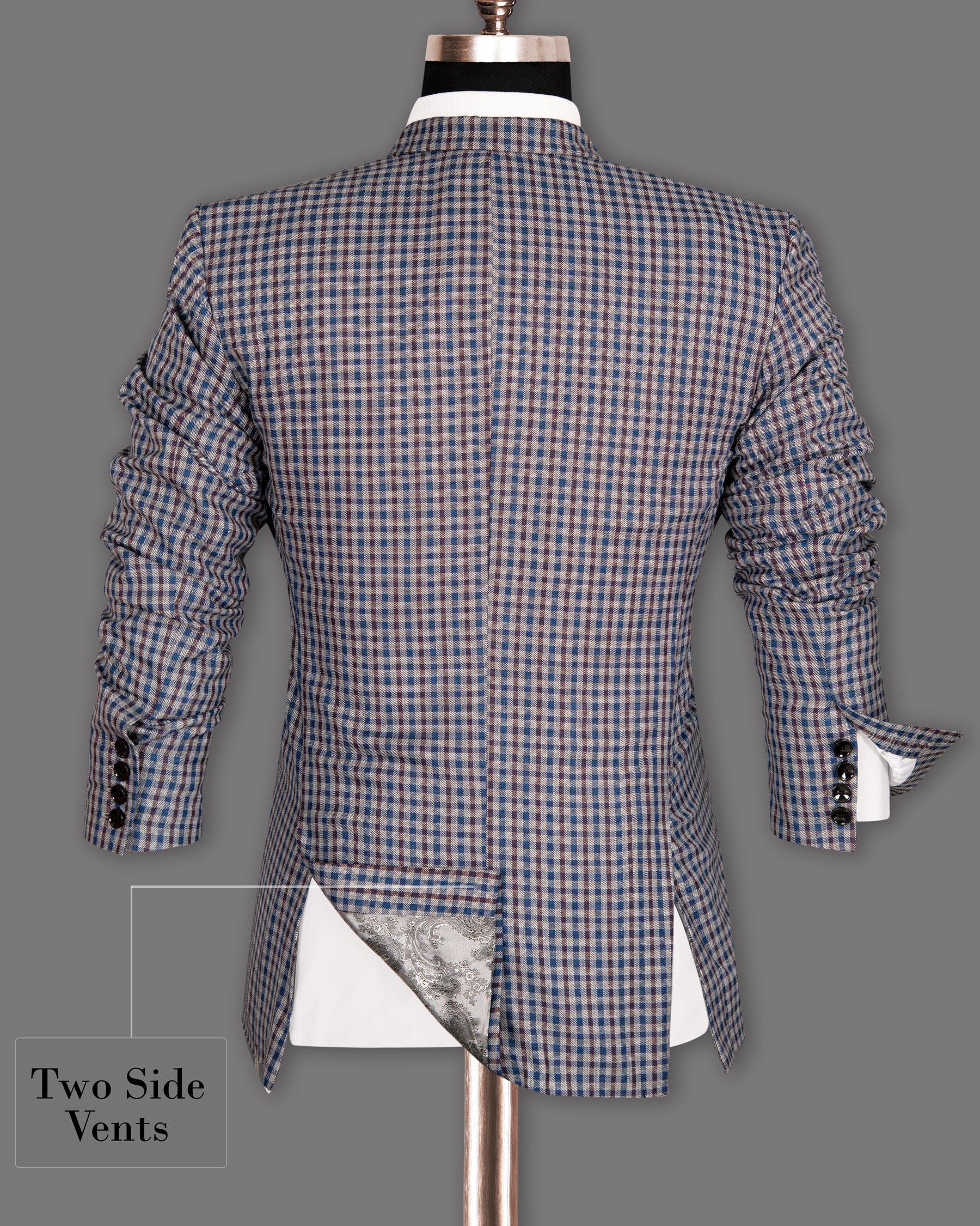Brown with STue Gingham wool rich Suit ST1278-SB-PP-38, ST1278-SB-PP-40, ST1278-SB-PP-42, ST1278-SB-PP-44, ST1278-SB-PP-36, ST1278-SB-PP-56, ST1278-SB-PP-46, ST1278-SB-PP-48, ST1278-SB-PP-50, ST1278-SB-PP-52, ST1278-SB-PP-54, ST1278-SB-PP-58, ST1278-SB-PP-60