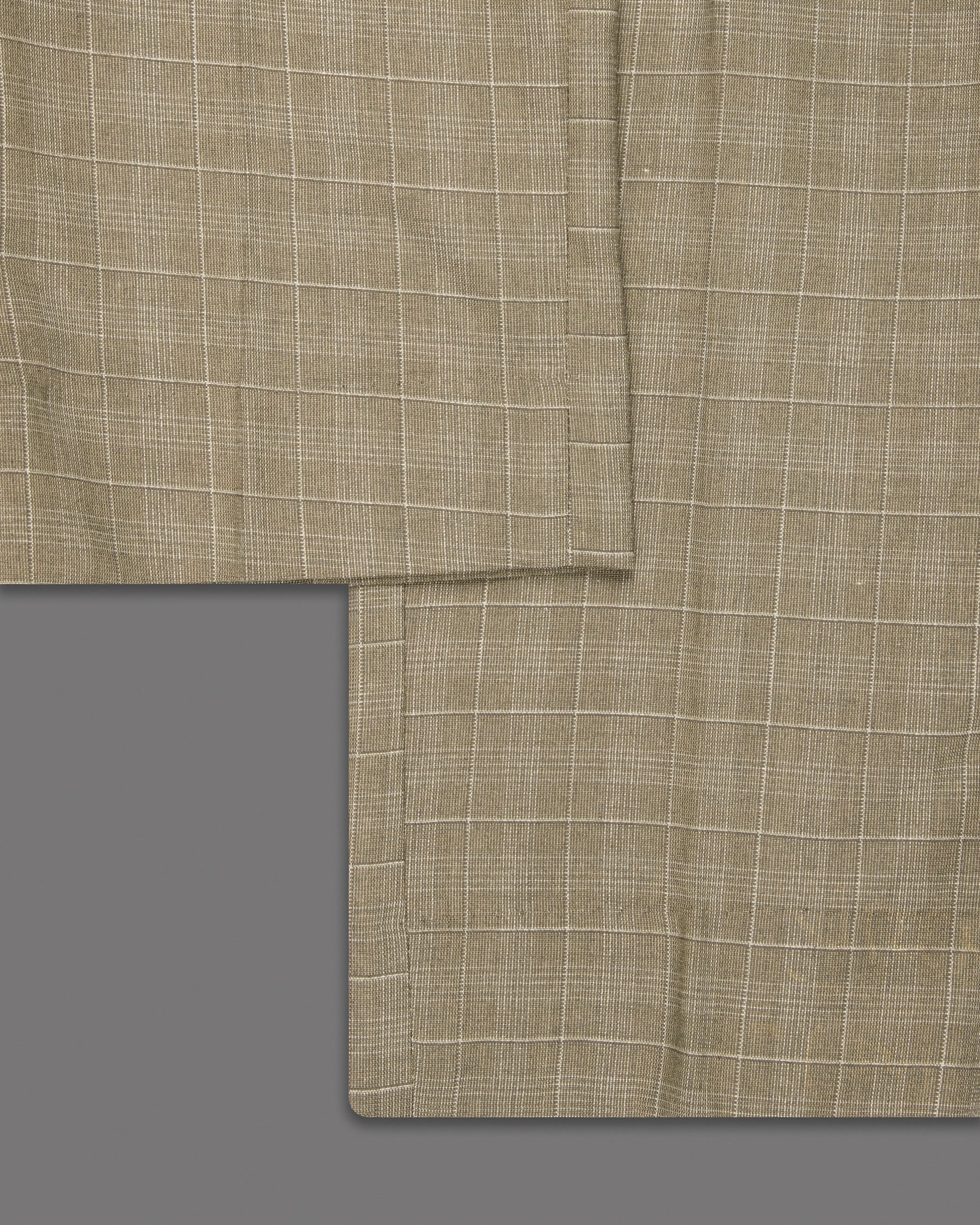 Arrowtown Brown Plaid Cross Buttoned Bandhgala/Mandarin Suit ST1285-CBG-36, ST1285-CBG-38, ST1285-CBG-40, ST1285-CBG-48, ST1285-CBG-54, ST1285-CBG-56, ST1285-CBG-58, ST1285-CBG-60, ST1285-CBG-42, ST1285-CBG-44, ST1285-CBG-46, ST1285-CBG-50, ST1285-CBG-52