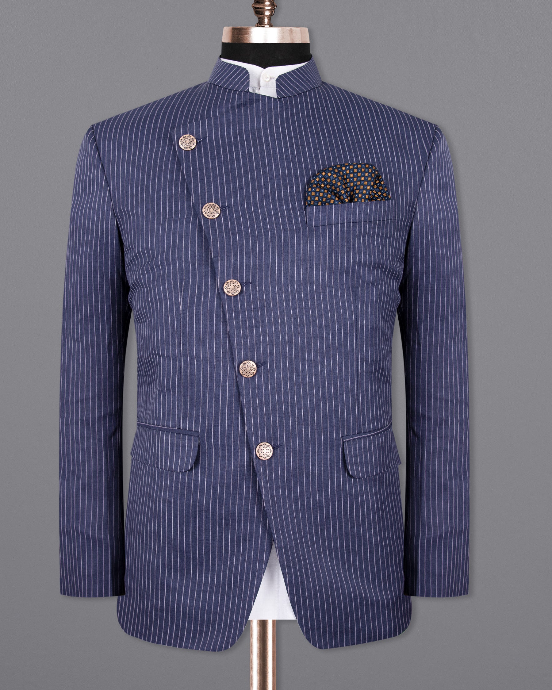 Martinique STue with Prelude Striped Bandhgala/Mandarin Corduroy Premium Cotton Suit ST1298-CBG-36, ST1298-CBG-38, ST1298-CBG-40, ST1298-CBG-42, ST1298-CBG-44, ST1298-CBG-46, ST1298-CBG-48, ST1298-CBG-50, ST1298-CBG-52, ST1298-CBG-54, ST1298-CBG-56, ST1298-CBG-58, ST1298-CBG-60