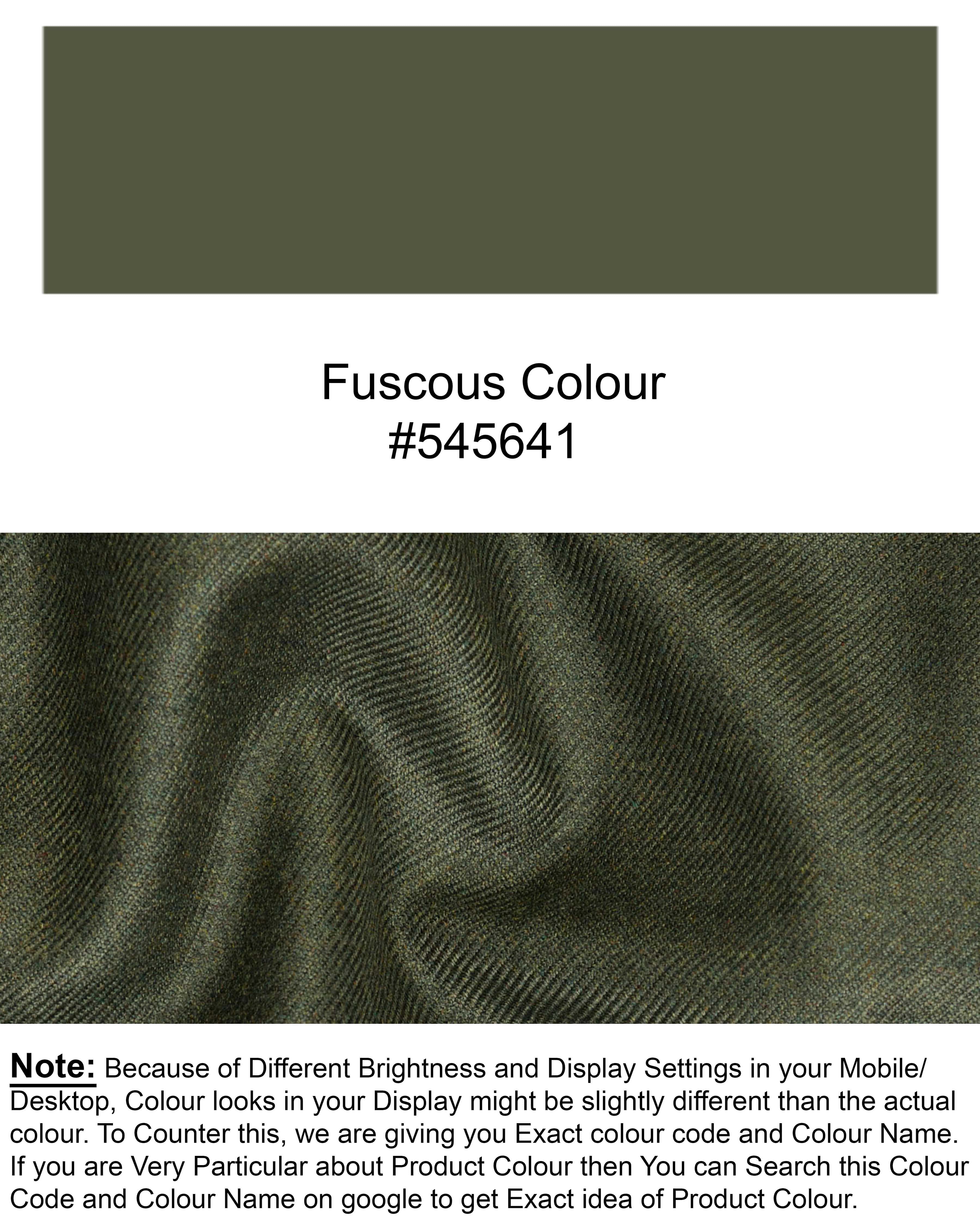 Fuscous Green Bandhgala/Mandarin Suit