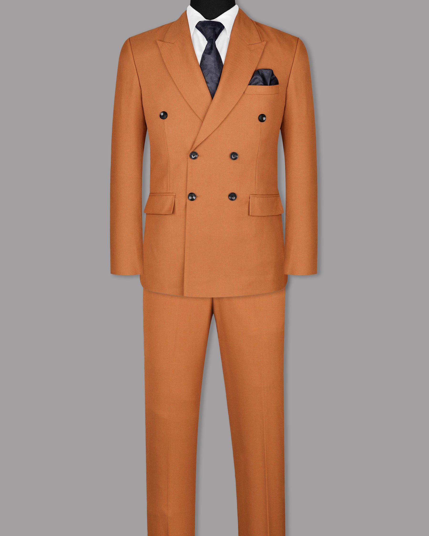 Raw Sienna Double Breasted Suit