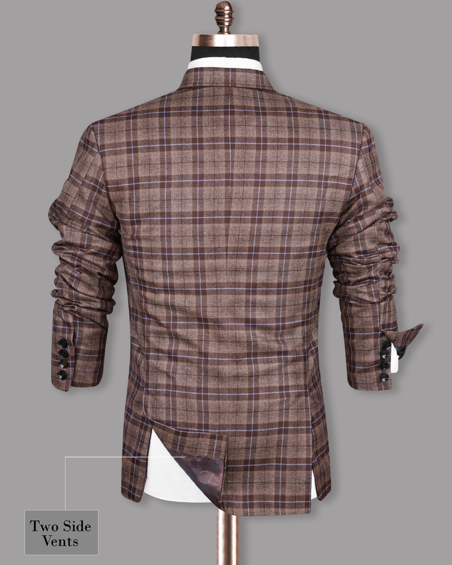 Sand Dune Plaid Double Breasted Suit