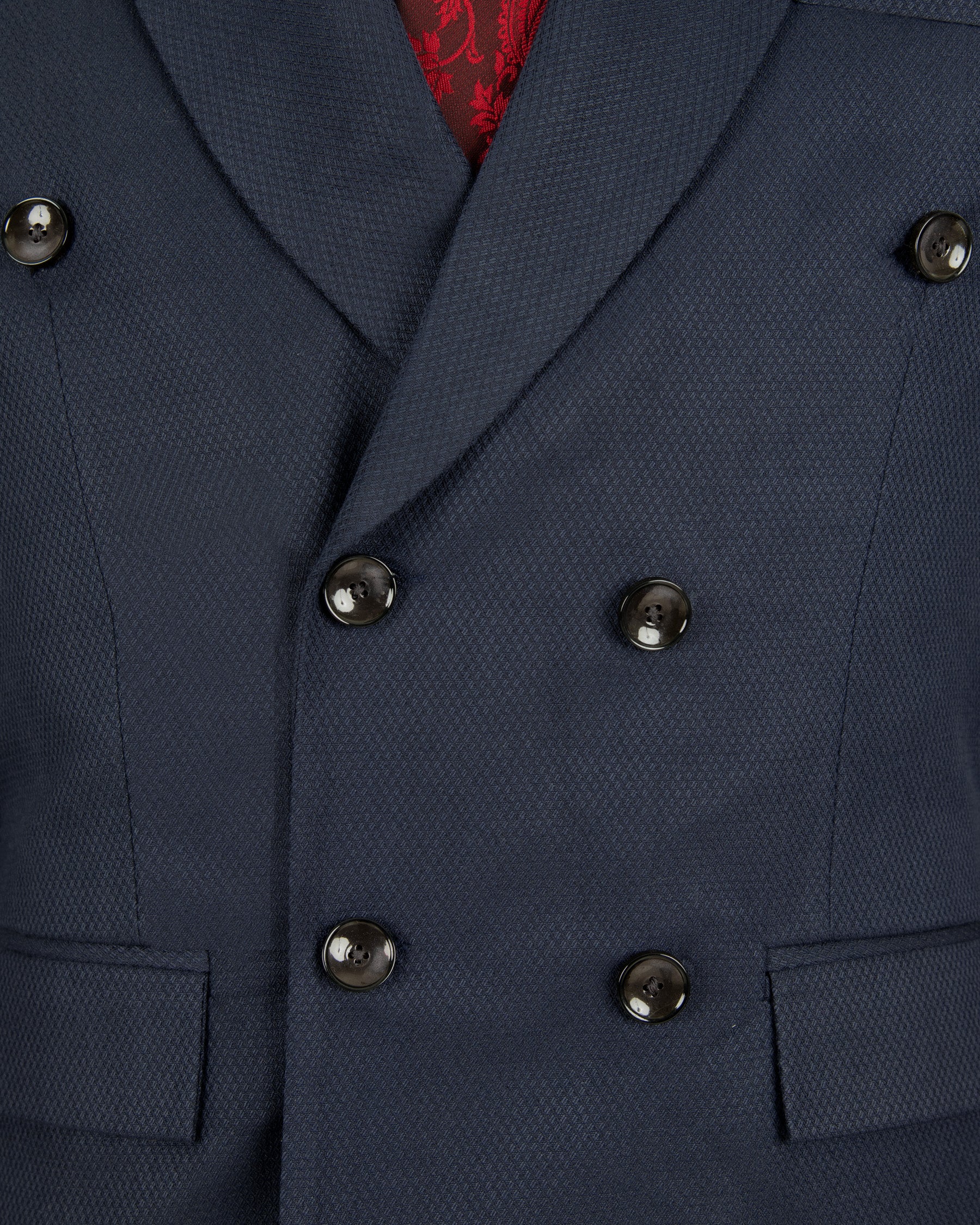 Royal Blue Wool-rich Double-breasted Sports Suit