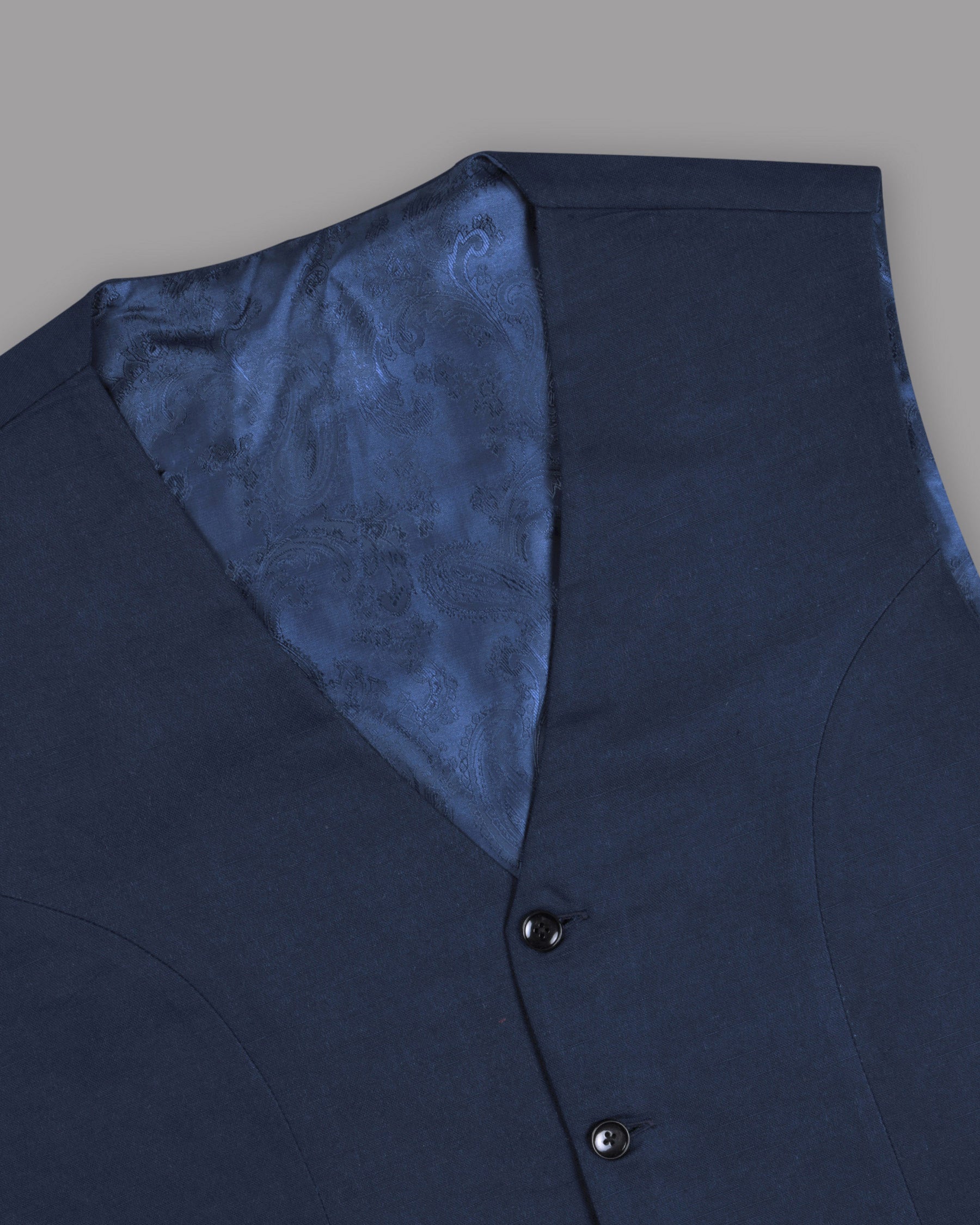 Martinique Blue Luxurious Linen Sports Suit