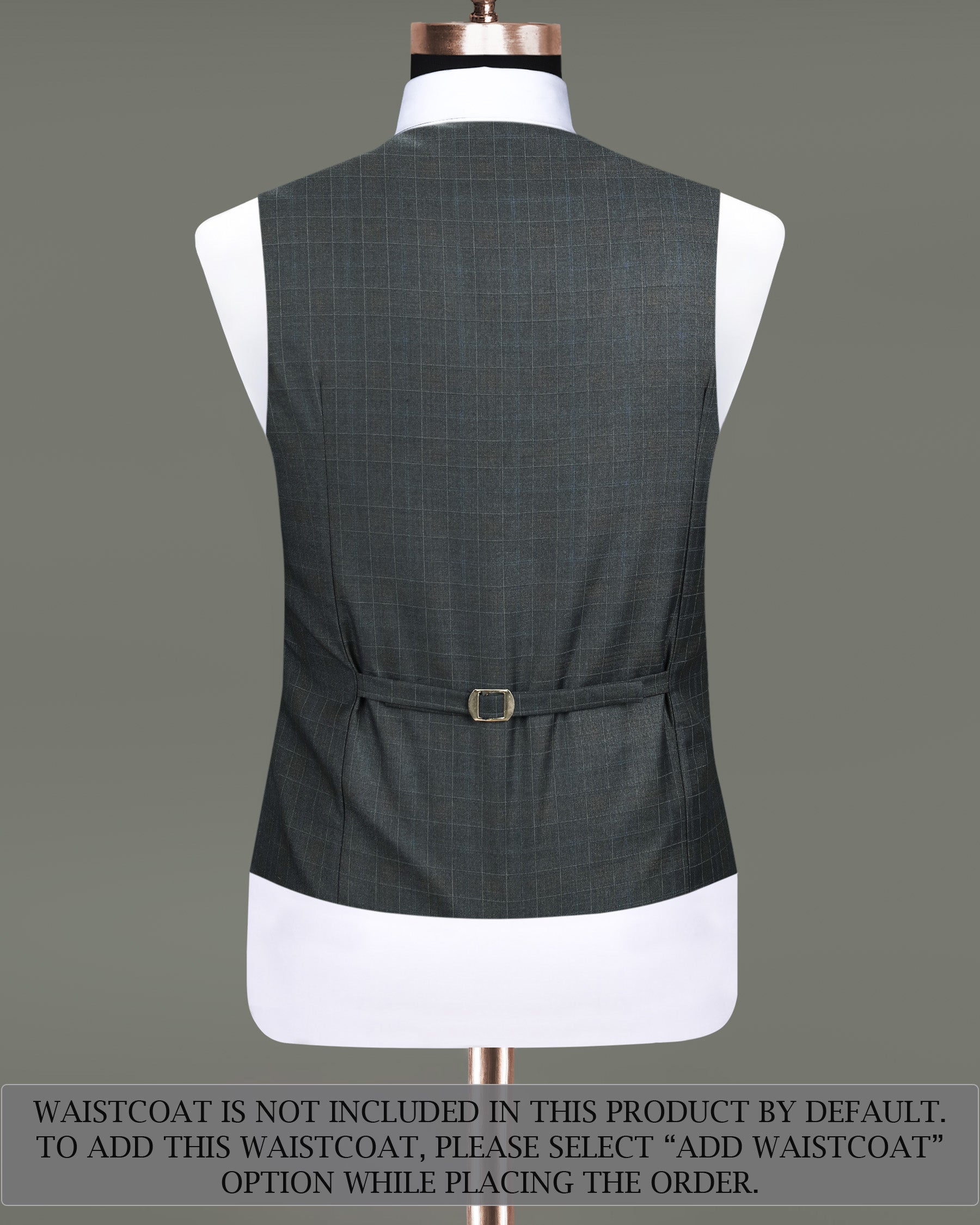 Cape Cod Grey Wool Rich Windowpane Suit