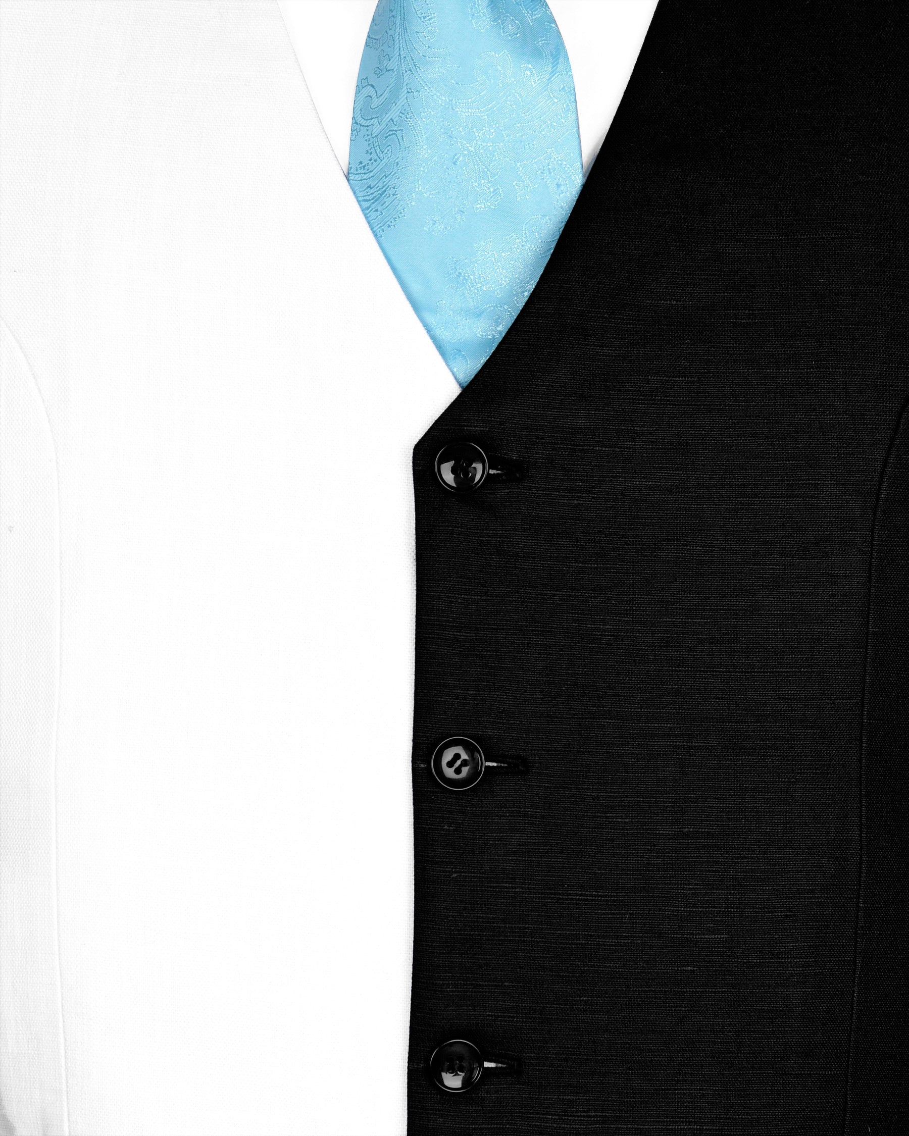 Black & White Luxurious Linen Suit
