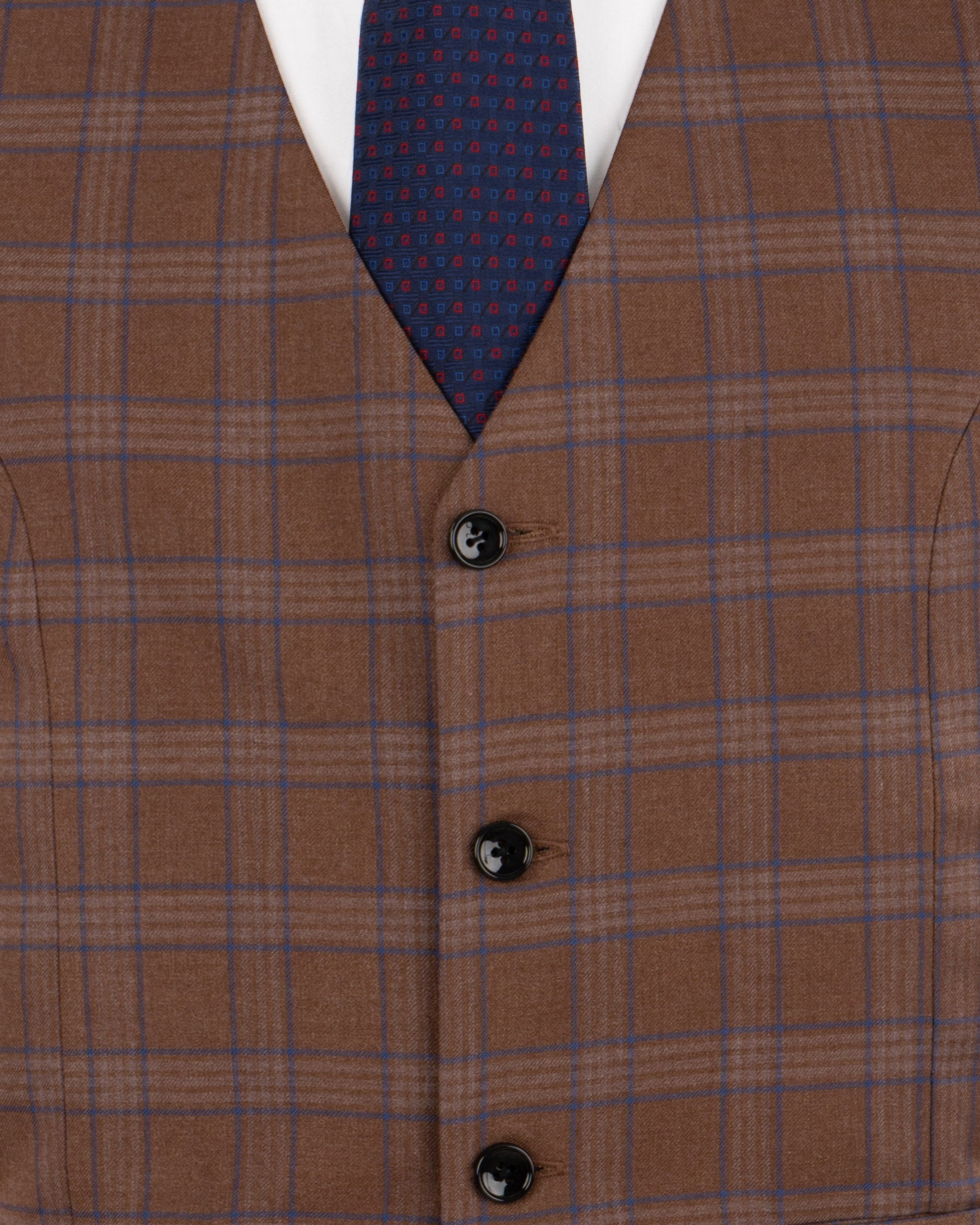 Old Copper Brown Plaid Woolrich Double Breasted Suit