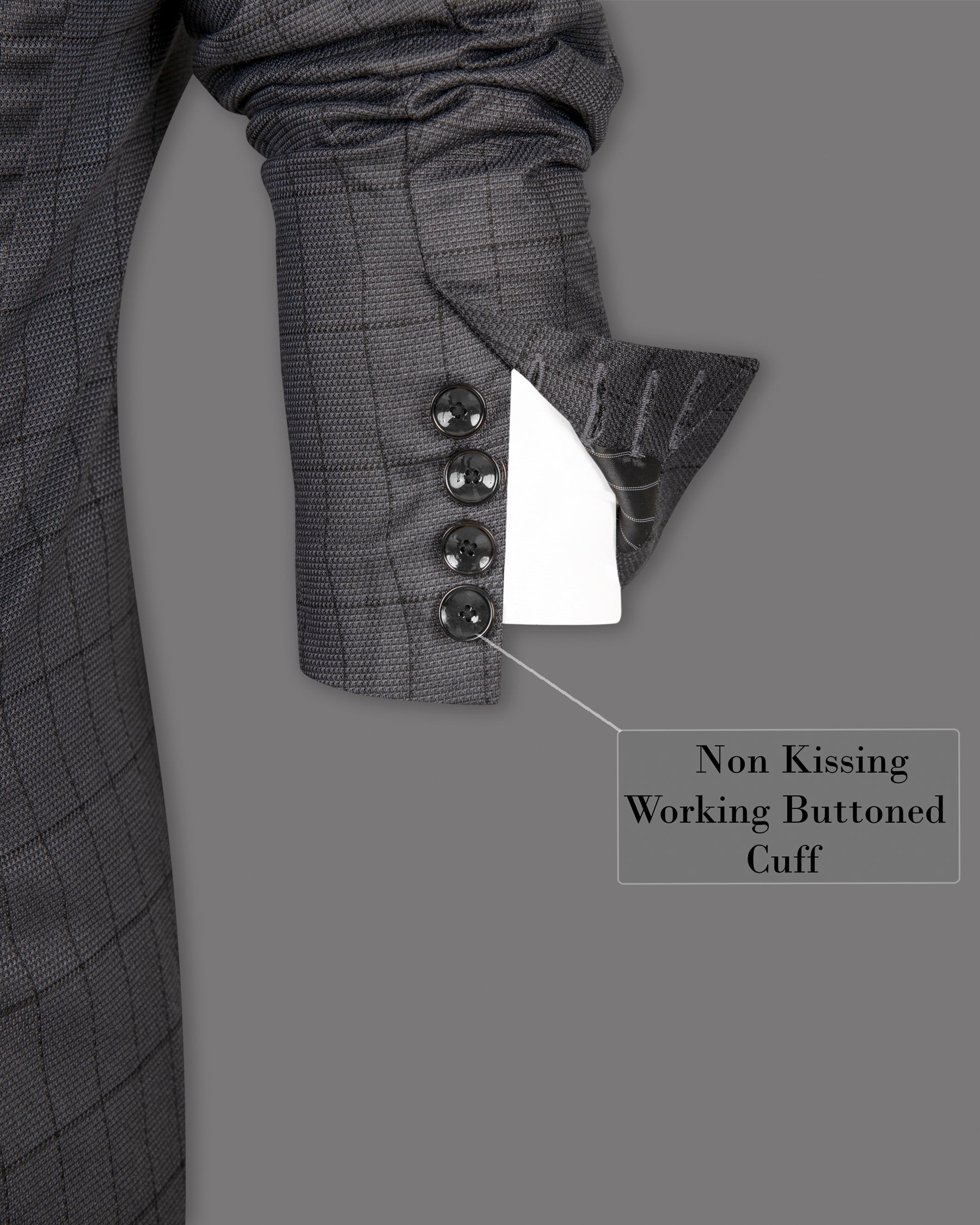 Fuscous Gray Windowpane Wool Rich Suit ST1282-DB-46, ST1282-DB-48, ST1282-DB-50, ST1282-DB-36, ST1282-DB-52, ST1282-DB-38, ST1282-DB-40, ST1282-DB-42, ST1282-DB-44, ST1282-DB-54, ST1282-DB-56, ST1282-DB-58, ST1282-DB-60