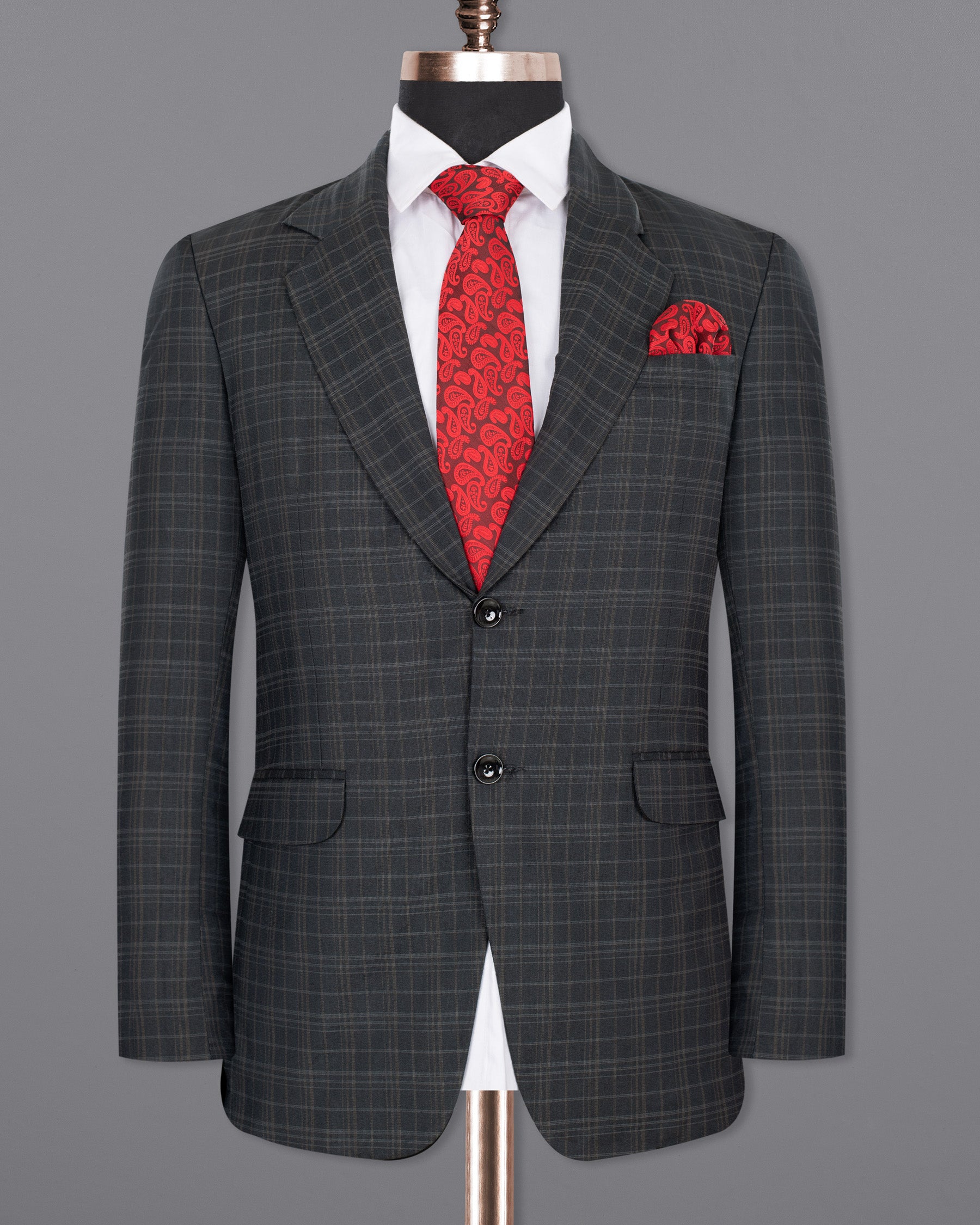 Mid Gray Wool Rich Mandarin/Bandhgala Suit ST1331-BG-36, ST1331-BG-38, ST1331-BG-40, ST1331-BG-42, ST1331-BG-44, ST1331-BG-46, ST1331-BG-48, ST1331-BG-50, ST1331-BG-52, ST1331-BG-54, ST1331-BG-56, ST1331-BG-58, ST1331-BG-60