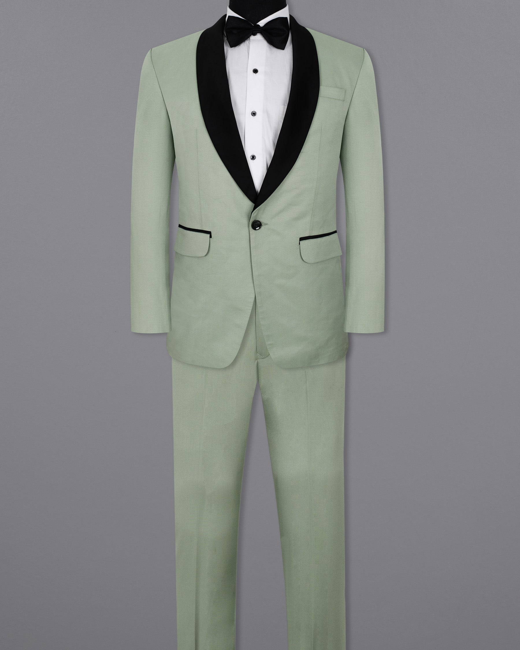 Clay Ash Green Wool Rich Tuxedo Suit ST1350-BKL-36, ST1350-BKL-38, ST1350-BKL-40, ST1350-BKL-42, ST1350-BKL-44, ST1350-BKL-46, ST1350-BKL-48, ST1350-BKL-50, ST1350-BKL-52, ST1350-BKL-54, ST1350-BKL-56, ST1350-BKL-58, ST1350-BKL-60