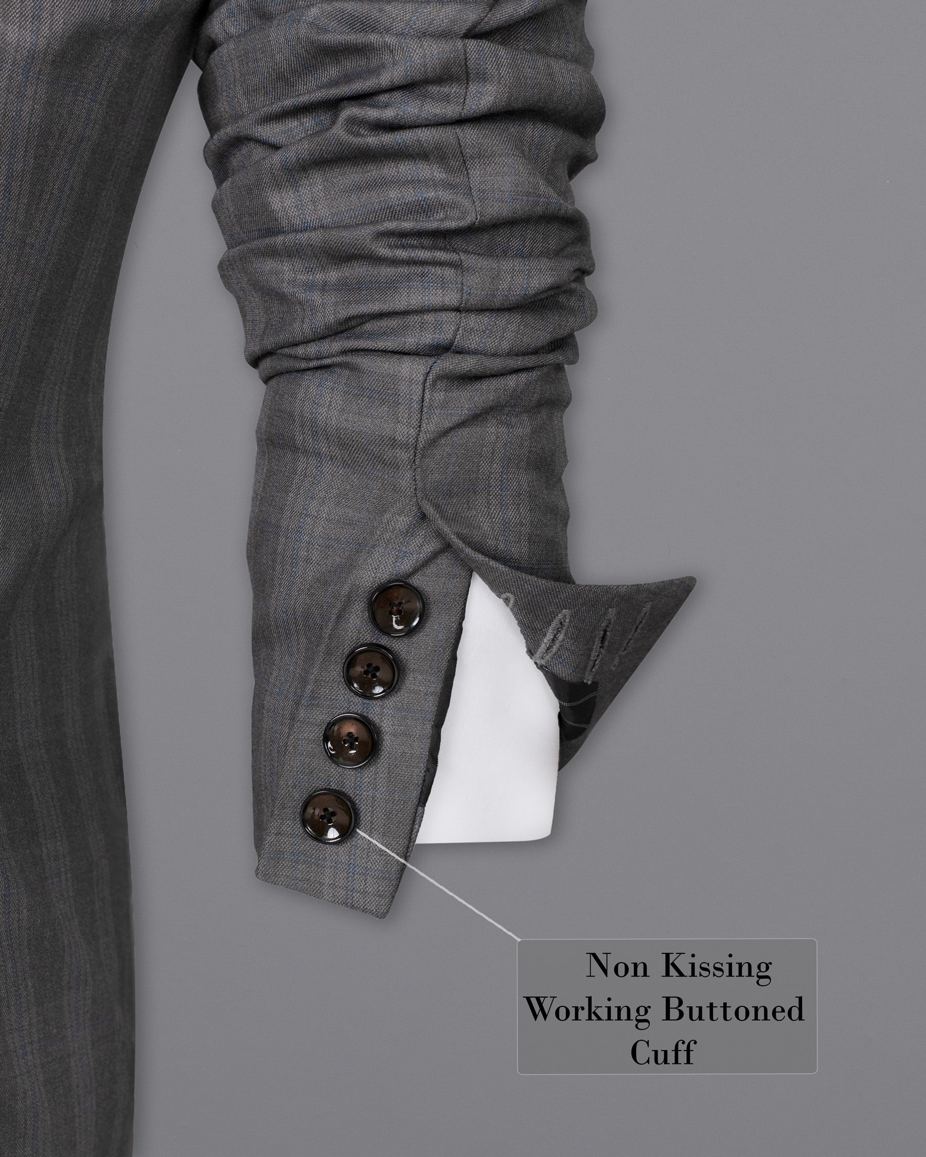Gravel Grey Subtle Plaid DouSTe-Breasted Wool Rich Suit ST1368-DB-36, ST1368-DB-38, ST1368-DB-40, ST1368-DB-42, ST1368-DB-44, ST1368-DB-46, ST1368-DB-48, ST1368-DB-50, ST1368-DB-52, ST1368-DB-54, ST1368-DB-56, ST1368-DB-58, ST1368-DB-60