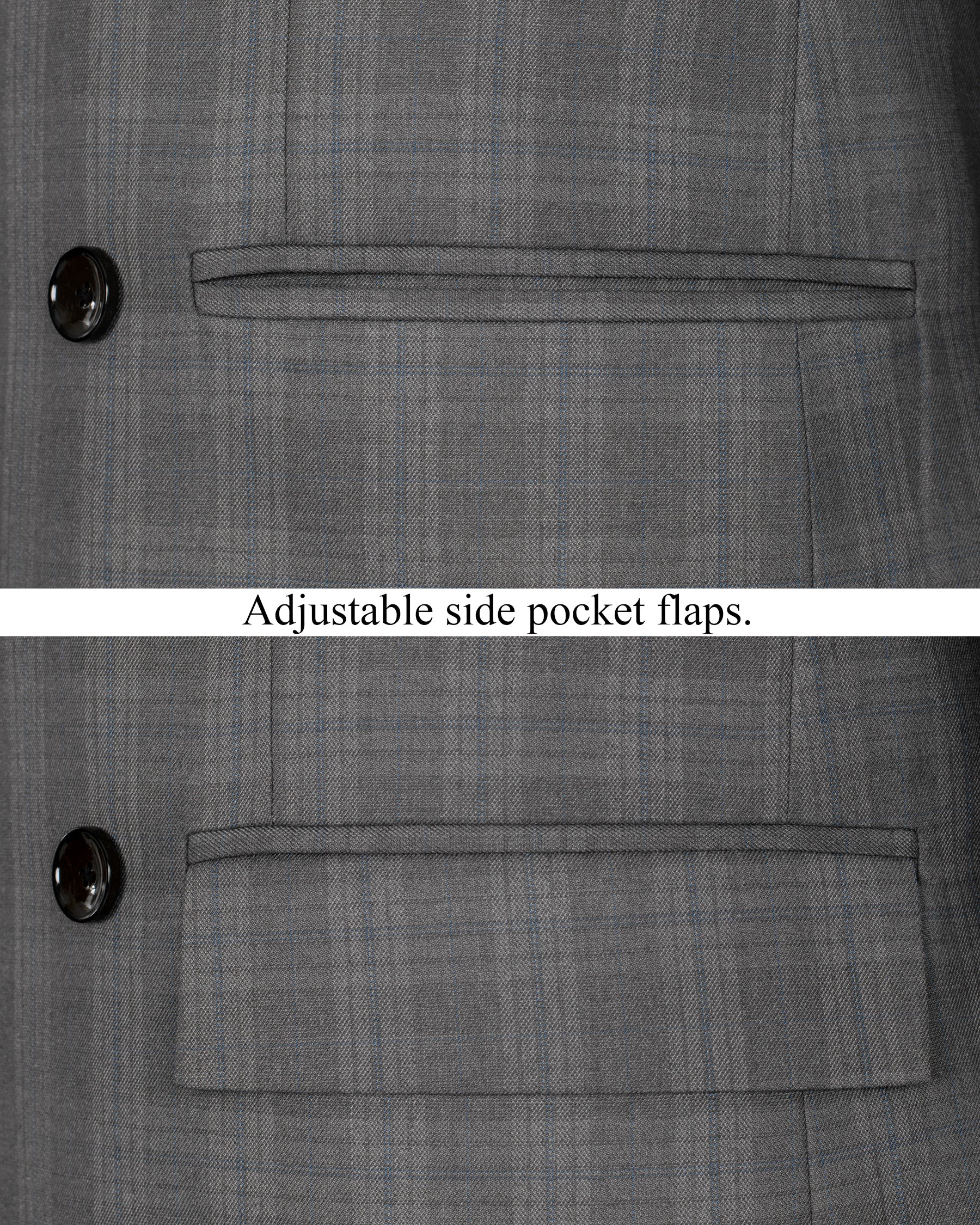 Gravel Grey Subtle Plaid DouSTe-Breasted Wool Rich Suit ST1368-DB-36, ST1368-DB-38, ST1368-DB-40, ST1368-DB-42, ST1368-DB-44, ST1368-DB-46, ST1368-DB-48, ST1368-DB-50, ST1368-DB-52, ST1368-DB-54, ST1368-DB-56, ST1368-DB-58, ST1368-DB-60