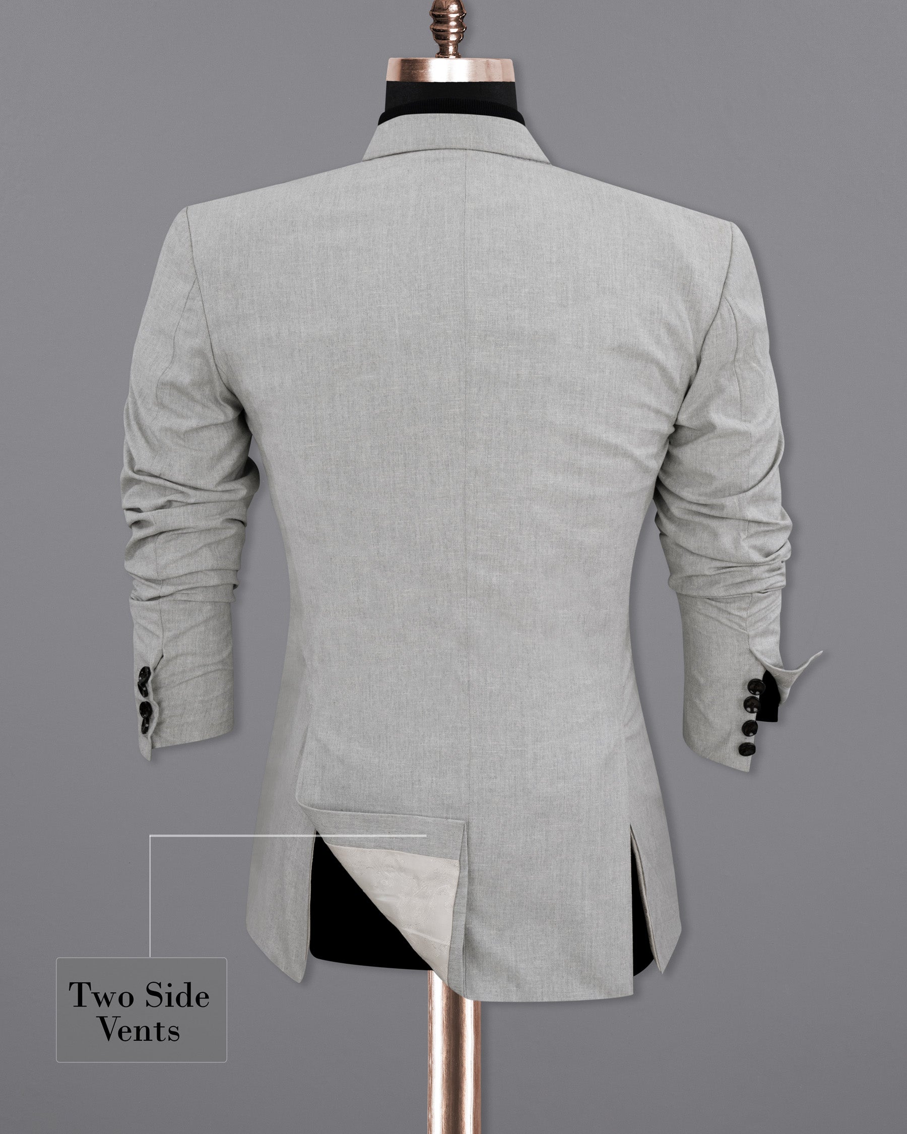 Pumice Grey DouSTe-Breasted Wool Rich Suit ST1375-DB-36, ST1375-DB-38, ST1375-DB-40, ST1375-DB-42, ST1375-DB-44, ST1375-DB-46, ST1375-DB-48, ST1375-DB-50, ST1375-DB-52, ST1375-DB-54, ST1375-DB-56, ST1375-DB-58, ST1375-DB-60