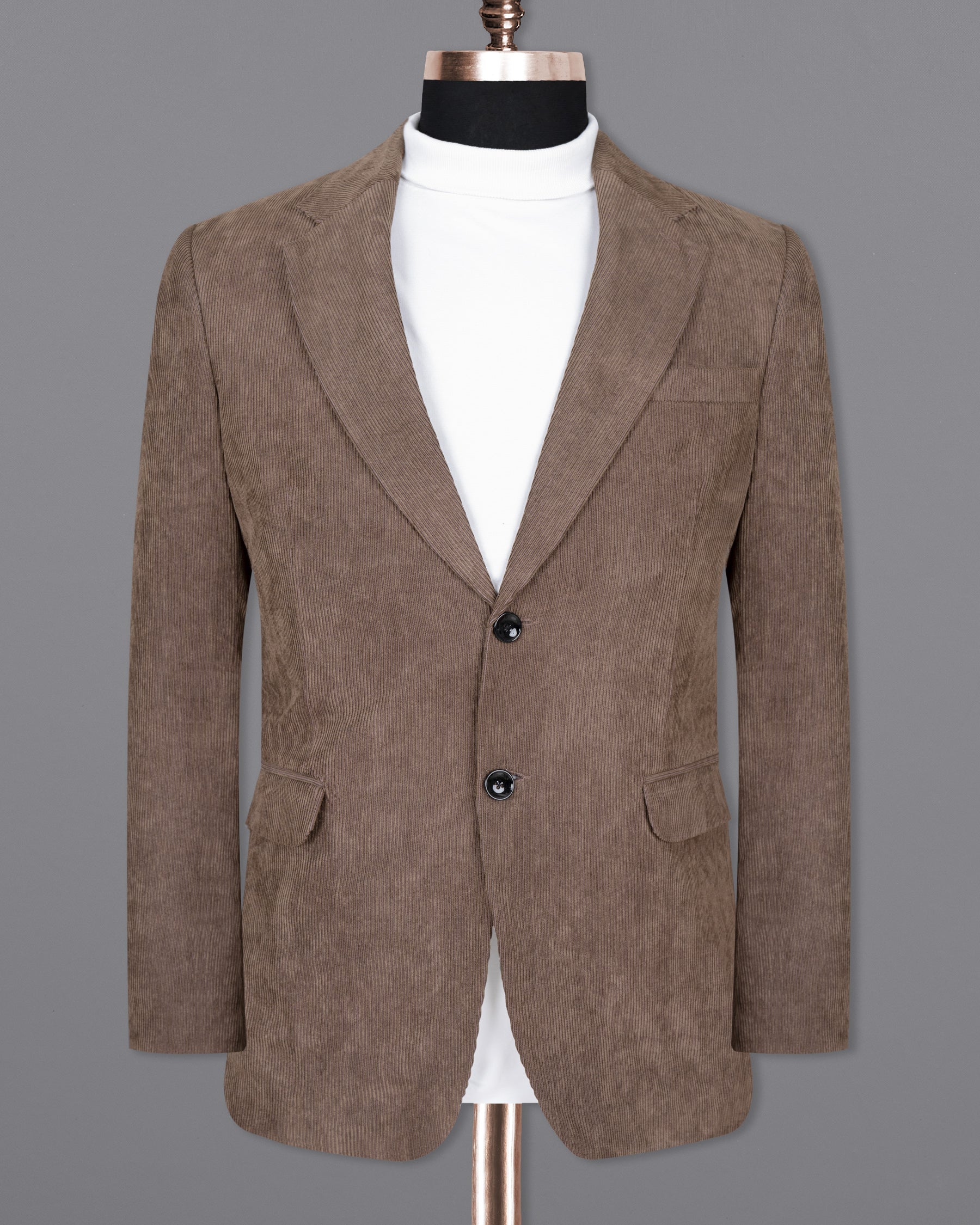 Sandstone Brown Striped Corduroy Premium Cotton Suit ST1389-SB-36, ST1389-SB-38, ST1389-SB-40, ST1389-SB-42, ST1389-SB-44, ST1389-SB-46, ST1389-SB-48, ST1389-SB-50, ST1389-SB-52, ST1389-SB-54, ST1389-SB-56, ST1389-SB-58, ST1389-SB-60