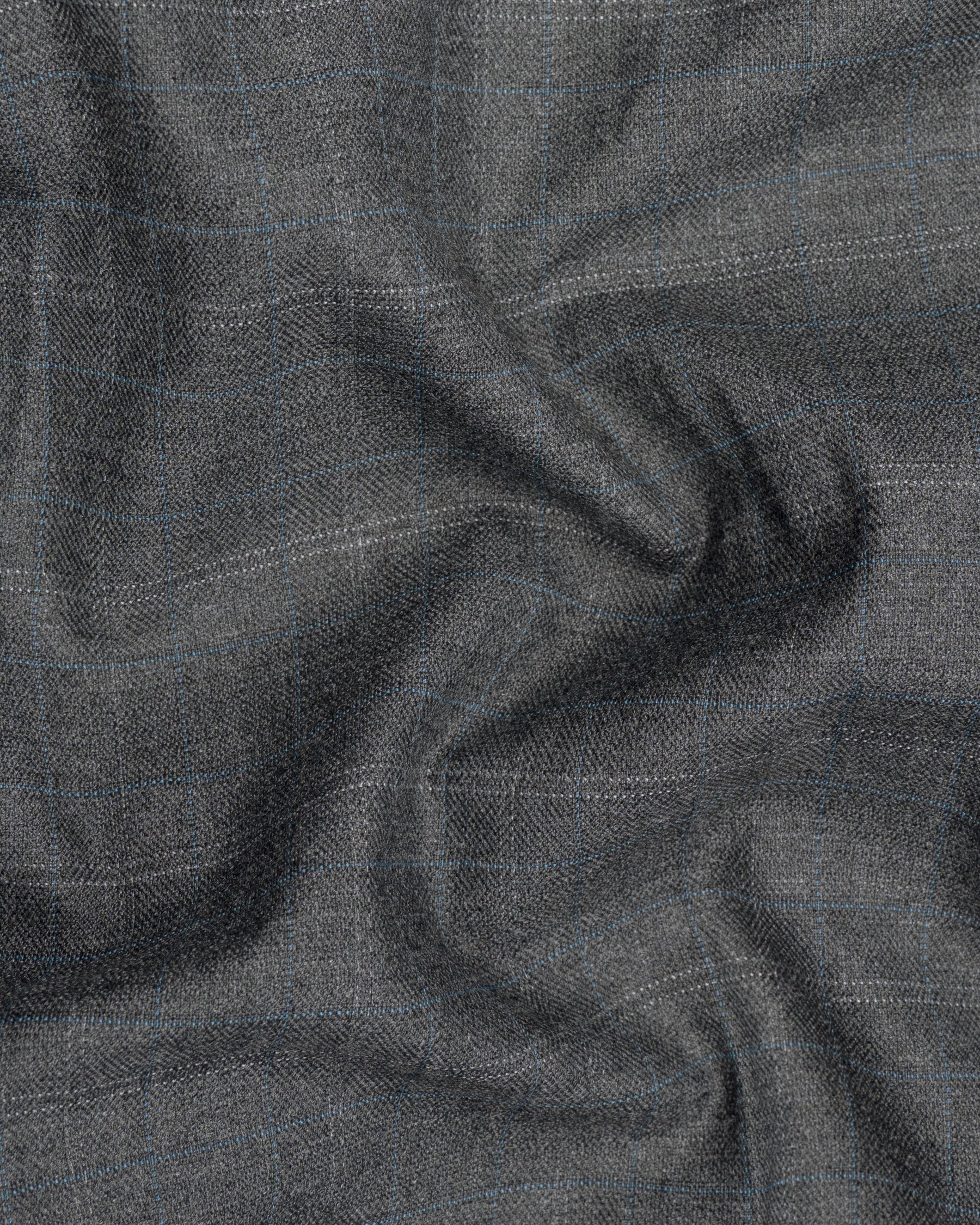 Chicago Grey Subtle Plaid Double Breasted Wool Rich Suit