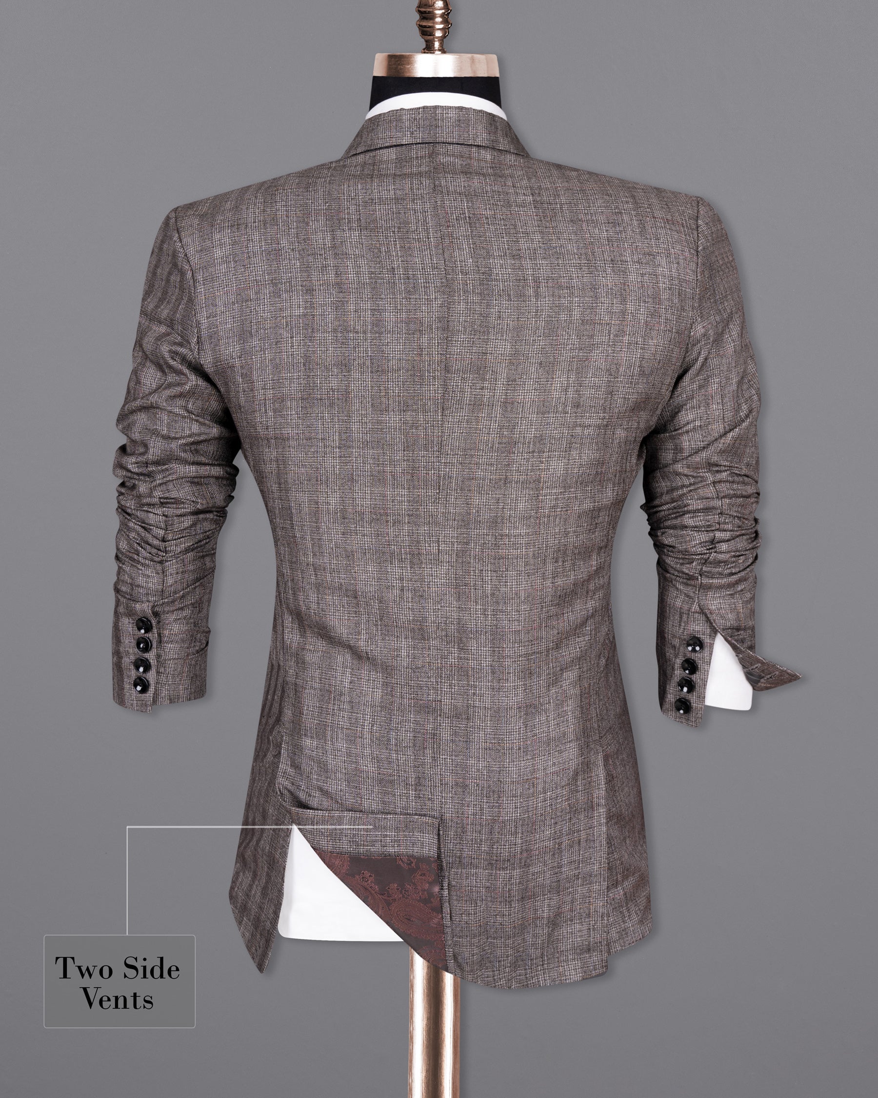 Don Juan Brown Plaid Wool Rich Suit ST1394-SB-36, ST1394-SB-38, ST1394-SB-40, ST1394-SB-42, ST1394-SB-44, ST1394-SB-46, ST1394-SB-48, ST1394-SB-50, ST1394-SB-52, ST1394-SB-54, ST1394-SB-56, ST1394-SB-58, ST1394-SB-60