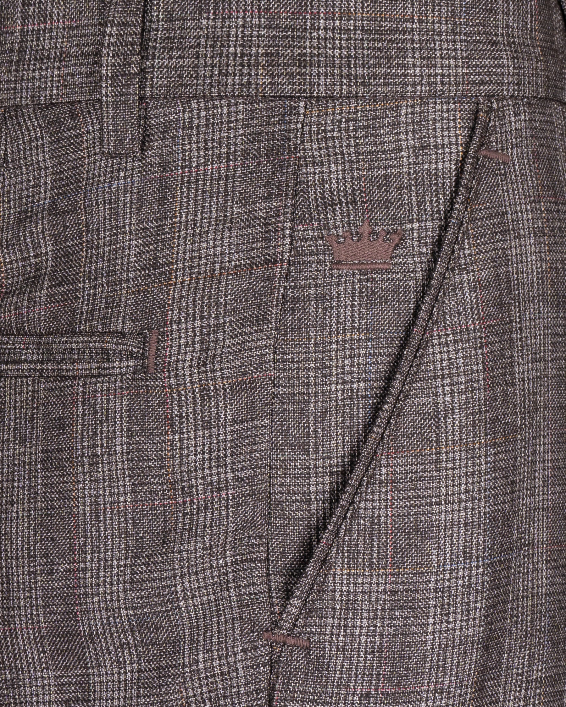 Don Juan Brown Plaid Wool Rich Suit ST1394-SB-36, ST1394-SB-38, ST1394-SB-40, ST1394-SB-42, ST1394-SB-44, ST1394-SB-46, ST1394-SB-48, ST1394-SB-50, ST1394-SB-52, ST1394-SB-54, ST1394-SB-56, ST1394-SB-58, ST1394-SB-60