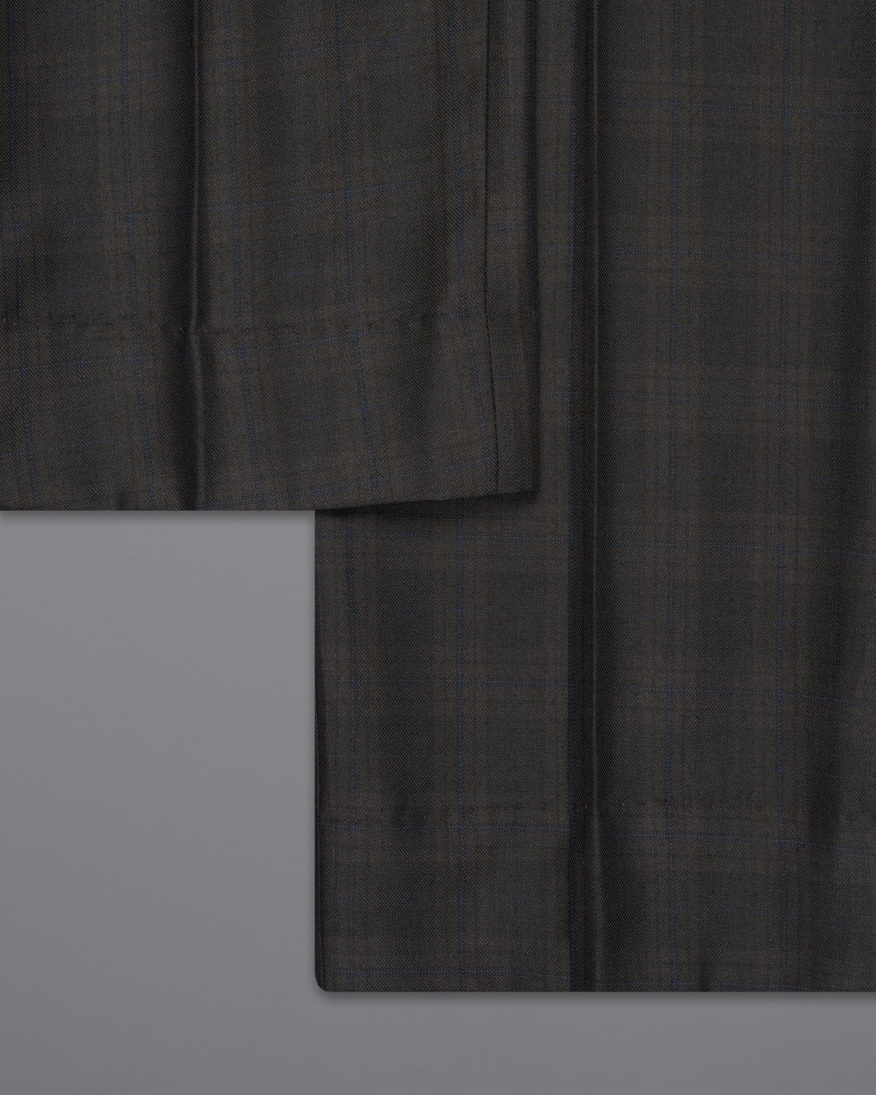 Thunder brown Plaid Cross Buttoned Bandhgala Wool Rich Suit ST1424-CBG-36, ST1424-CBG-38, ST1424-CBG-40, ST1424-CBG-42, ST1424-CBG-44, ST1424-CBG-46, ST1424-CBG-48, ST1424-CBG-50, ST1424-CBG-52, ST1424-CBG-54, ST1424-CBG-56, ST1424-CBG-58, ST1424-CBG-60