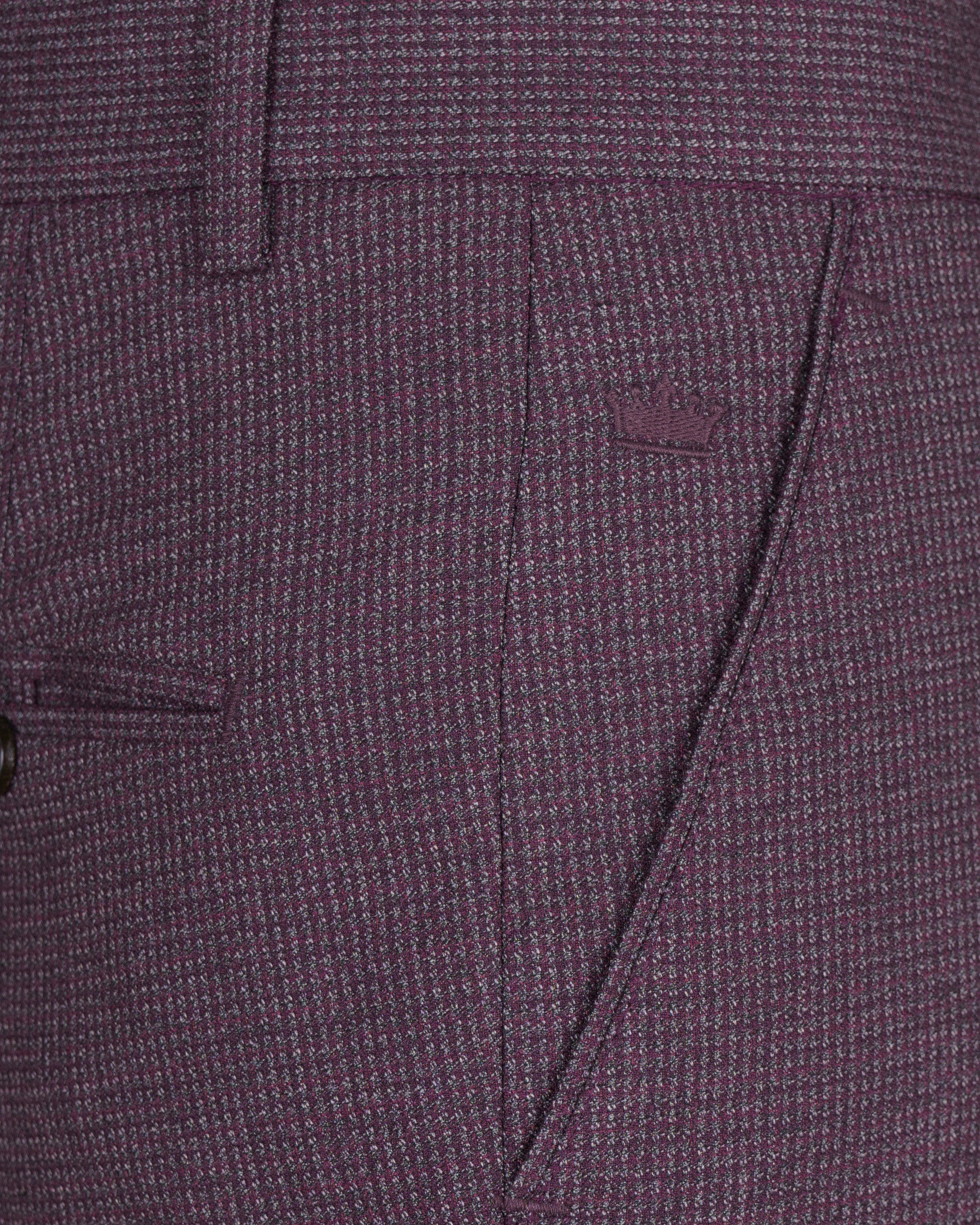 Burgandy with Grey Bandhgala Woolrich Suit ST1432-BG-36,ST1432-BG-38,ST1432-BG-40,ST1432-BG-42,ST1432-BG-44,ST1432-BG-46,ST1432-BG-48,ST1432-BG-50,ST1432-BG-52,ST1432-BG-54,ST1432-BG-56,ST1432-BG-58,ST1432-BG-60
