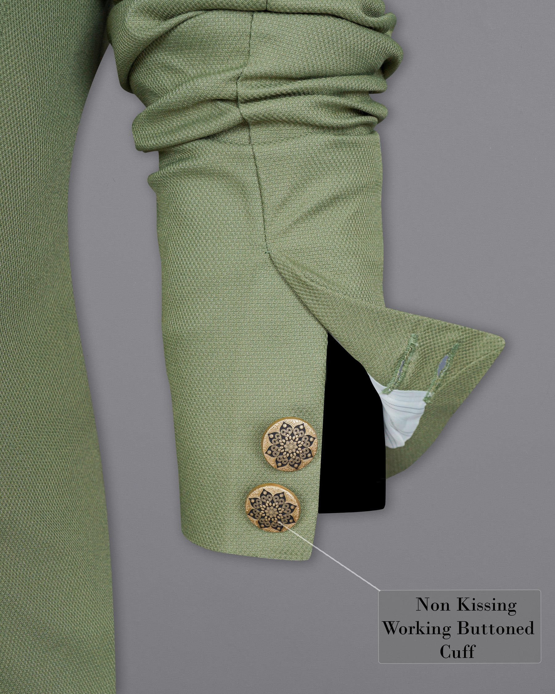 Camouflage Green Cross Buttoned Bandhgala Wool rich Suit ST1437-CBG-36,ST1437-CBG-38,ST1437-CBG-40,ST1437-CBG-42,ST1437-CBG-44,ST1437-CBG-46,ST1437-CBG-48,ST1437-CBG-50,ST1437-CBG-52,ST1437-CBG-54,ST1437-CBG-56,ST1437-CBG-58,ST1437-CBG-60