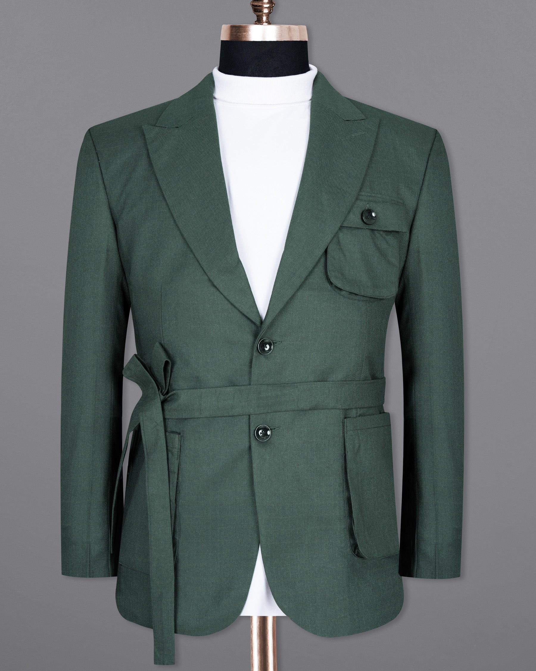 Firefly Green Wool Rich Sports Suit