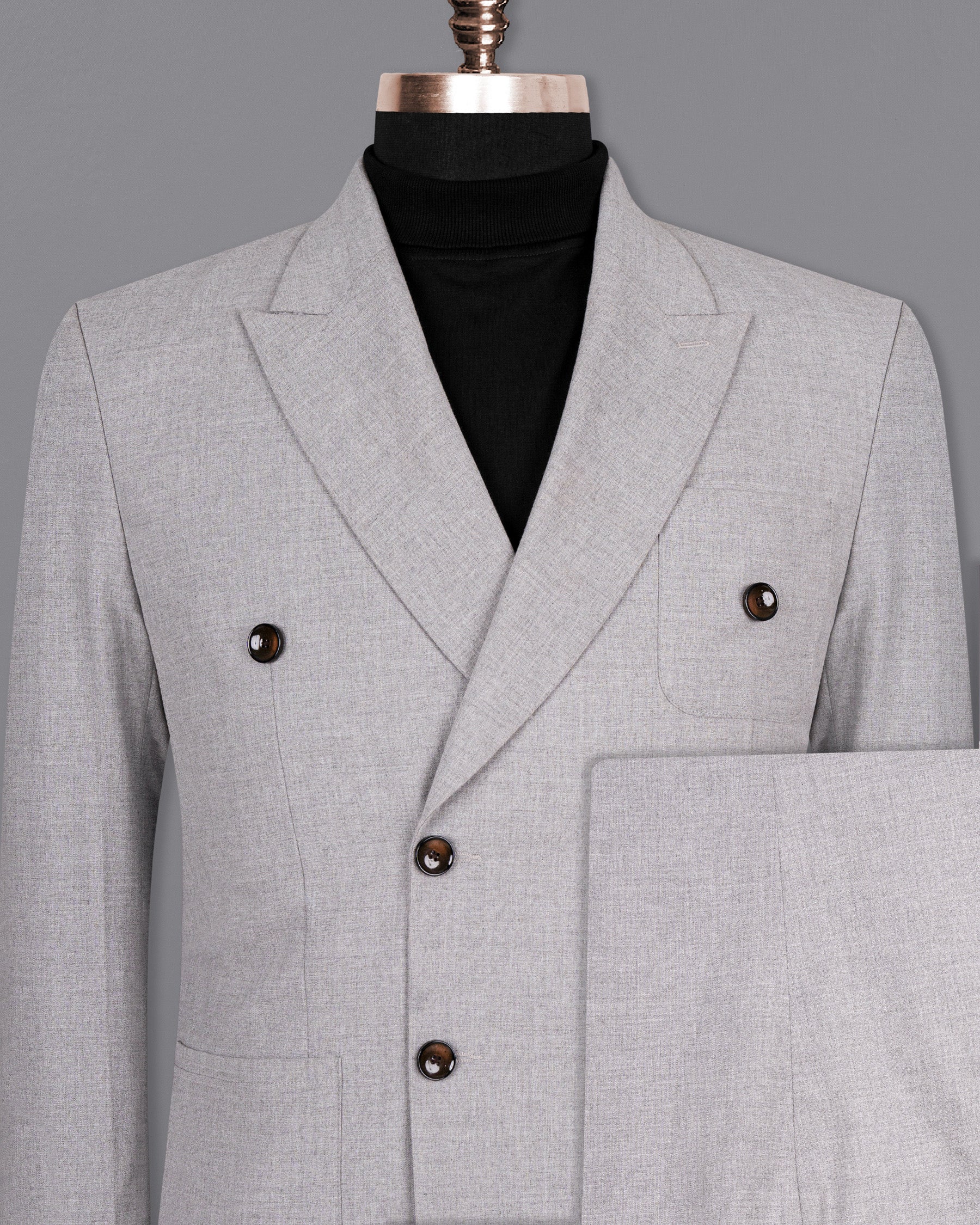 French Gray DouSTe-Breasted Wool Rich Sport Suit ST1495-DB-PP-36, ST1495-DB-PP-38, ST1495-DB-PP-40, ST1495-DB-PP-42, ST1495-DB-PP-44, ST1495-DB-PP-46, ST1495-DB-PP-48, ST1495-DB-PP-50, ST1495-DB-PP-52, ST1495-DB-PP-54, ST1495-DB-PP-56, ST1495-DB-PP-58, ST1495-DB-PP-60