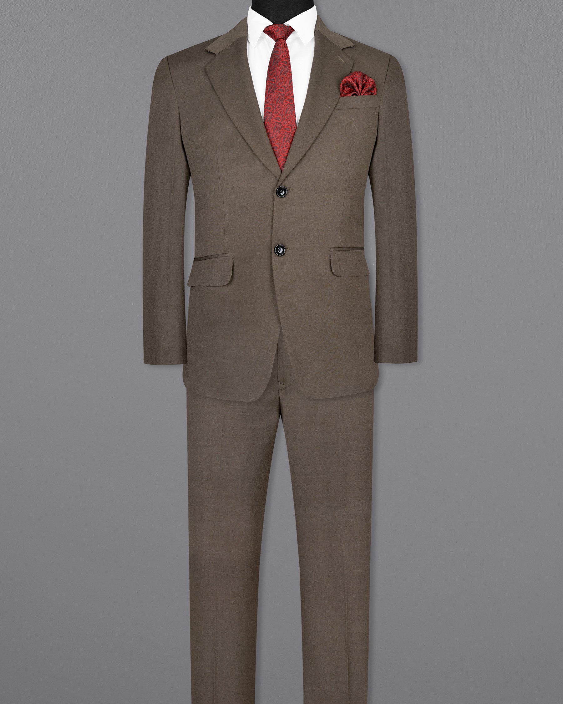 Don Juan Brown Wool Rich Suit