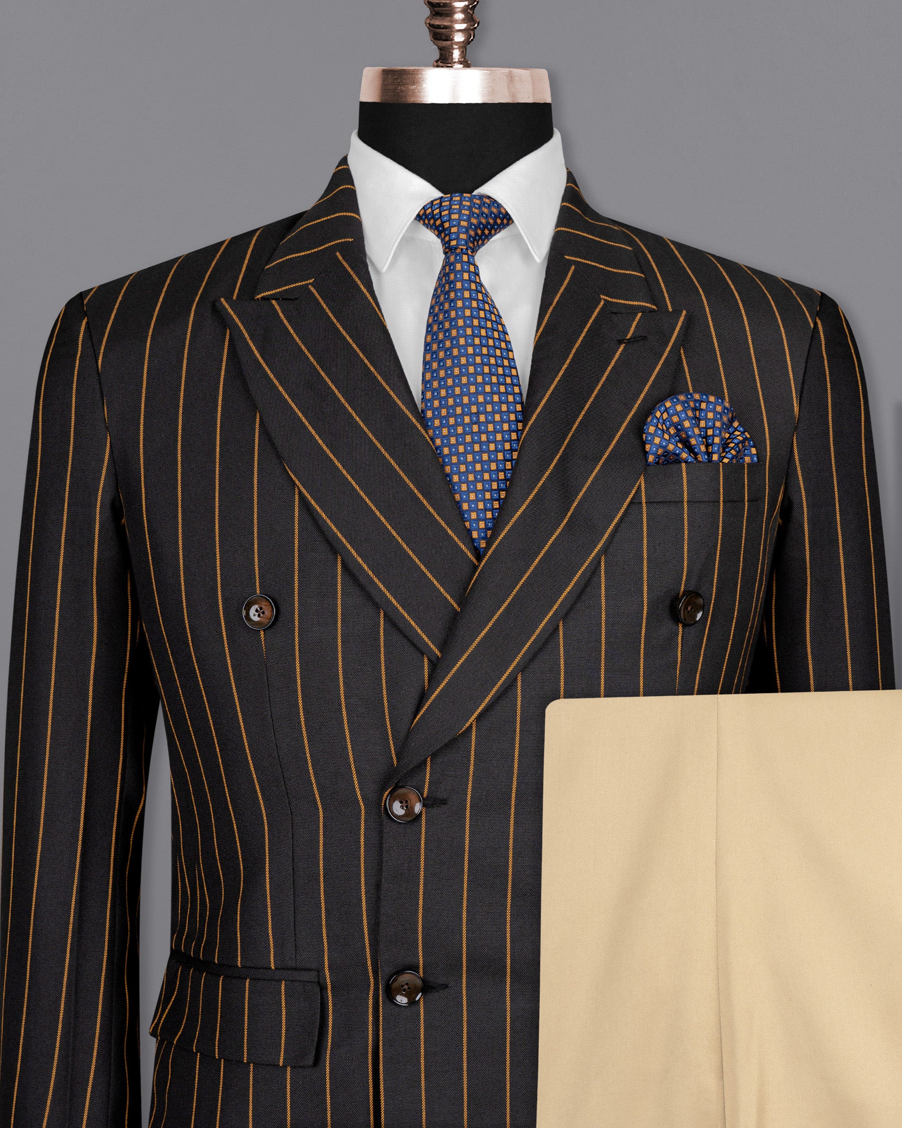 Jade STack Striped DouSTe Breasted Wool Rich Suit ST1500-DB-36, ST1500-DB-38, ST1500-DB-40, ST1500-DB-42, ST1500-DB-44, ST1500-DB-46, ST1500-DB-48, ST1500-DB-50, ST1500-DB-52, ST1500-DB-54, ST1500-DB-56, ST1500-DB-58, ST1500-DB-60