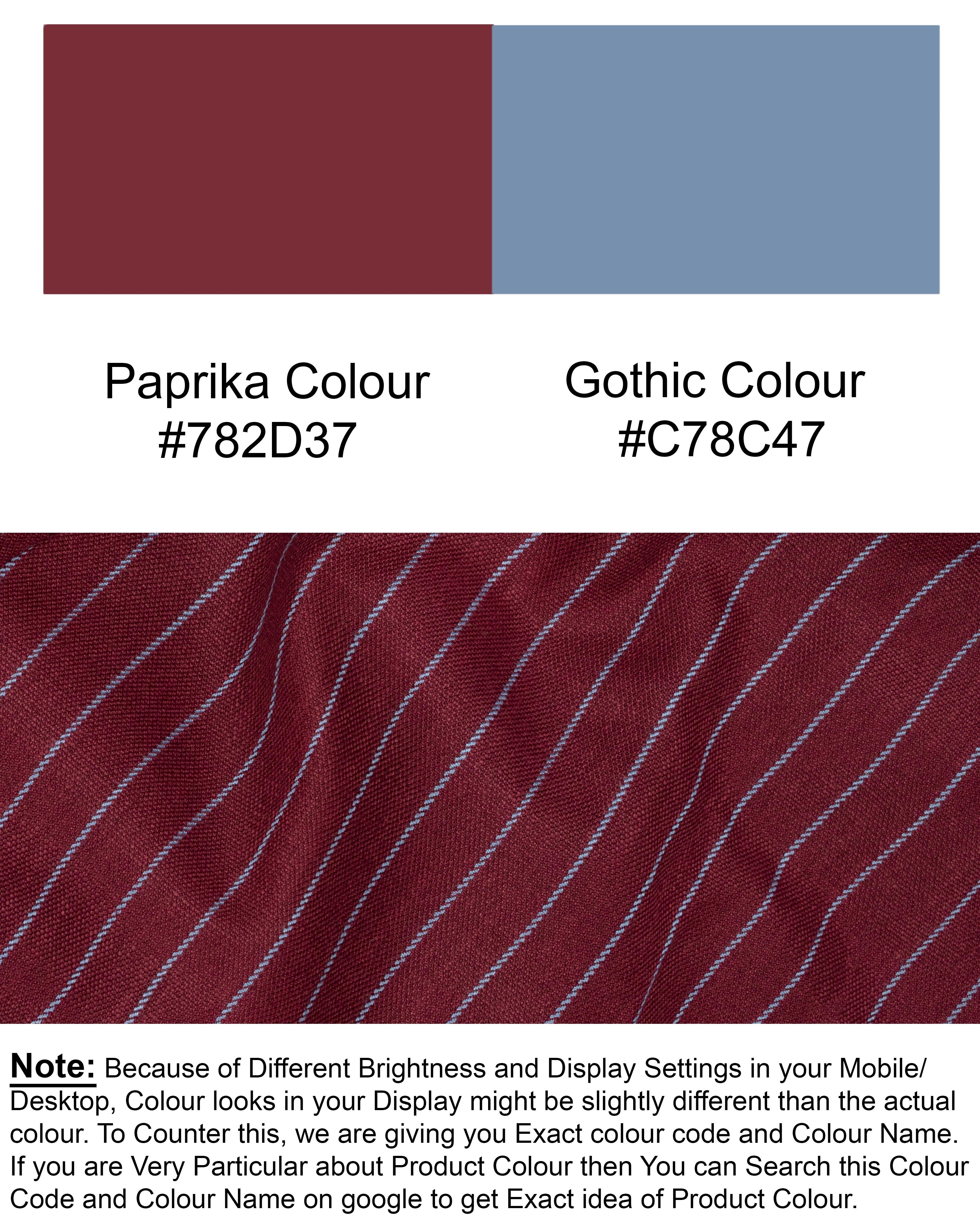 Paprika Red Striped Wool Rich Suit ST1501-SB-36, ST1501-SB-38, ST1501-SB-40, ST1501-SB-42, ST1501-SB-44, ST1501-SB-46, ST1501-SB-48, ST1501-SB-50, ST1501-SB-52, ST1501-SB-54, ST1501-SB-56, ST1501-SB-58, ST1501-SB-60