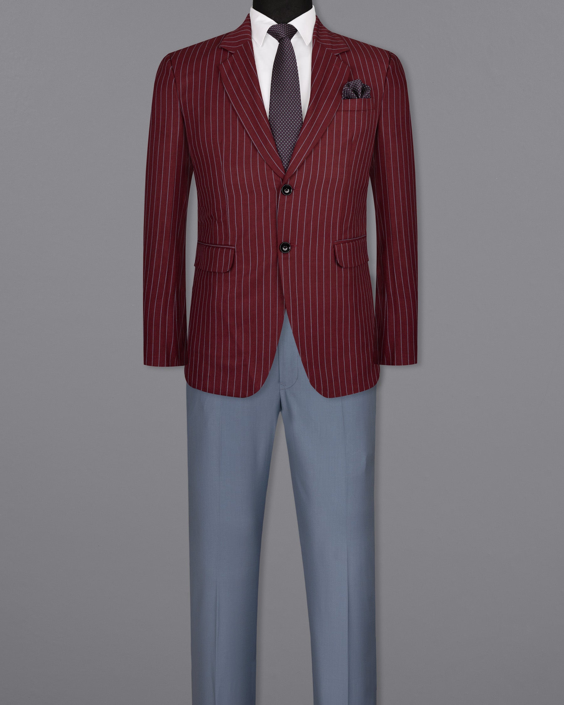 Paprika Red Striped Wool Rich Suit ST1501-SB-36, ST1501-SB-38, ST1501-SB-40, ST1501-SB-42, ST1501-SB-44, ST1501-SB-46, ST1501-SB-48, ST1501-SB-50, ST1501-SB-52, ST1501-SB-54, ST1501-SB-56, ST1501-SB-58, ST1501-SB-60