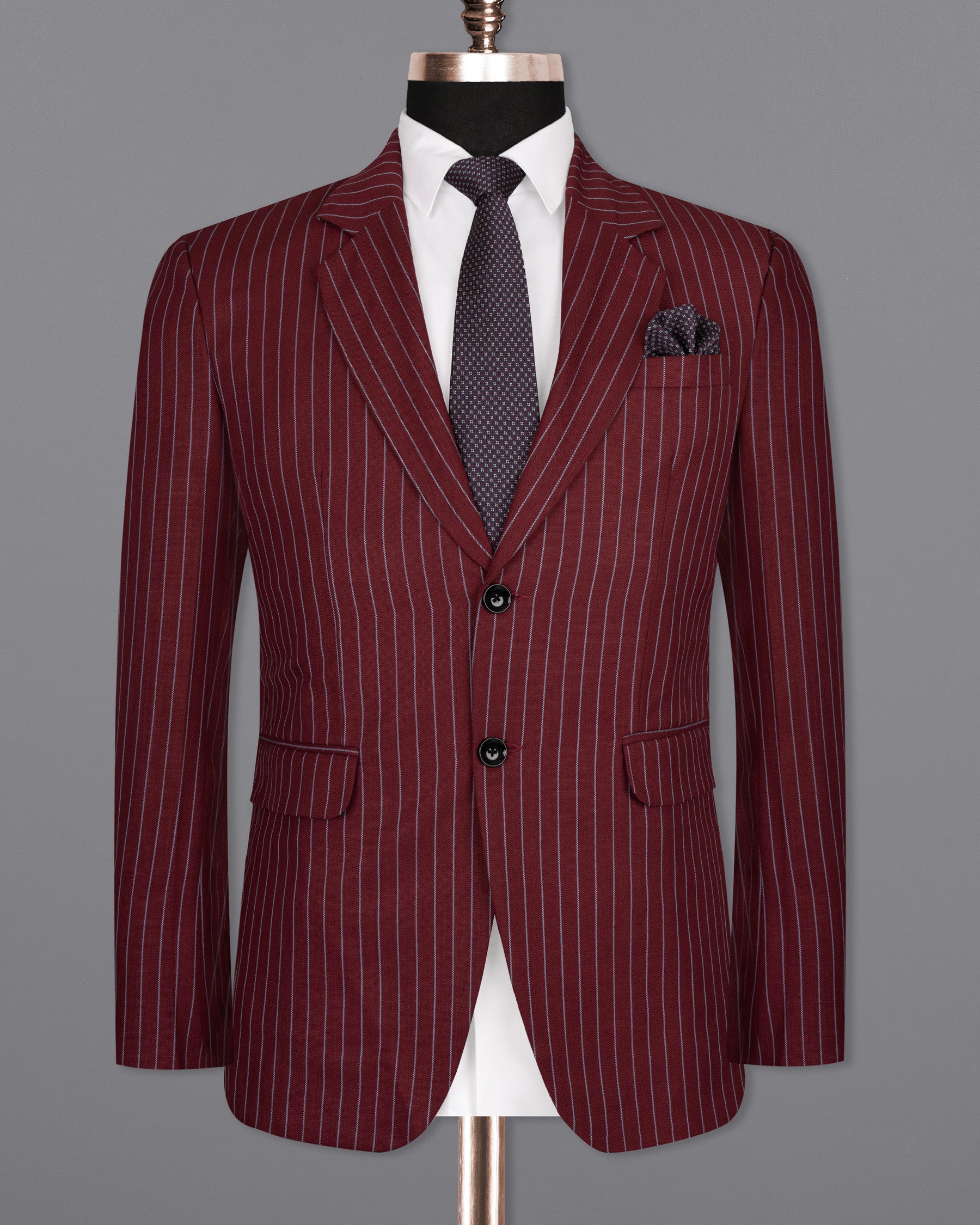 Paprika Red Striped Wool Rich Suit ST1501-SB-36, ST1501-SB-38, ST1501-SB-40, ST1501-SB-42, ST1501-SB-44, ST1501-SB-46, ST1501-SB-48, ST1501-SB-50, ST1501-SB-52, ST1501-SB-54, ST1501-SB-56, ST1501-SB-58, ST1501-SB-60