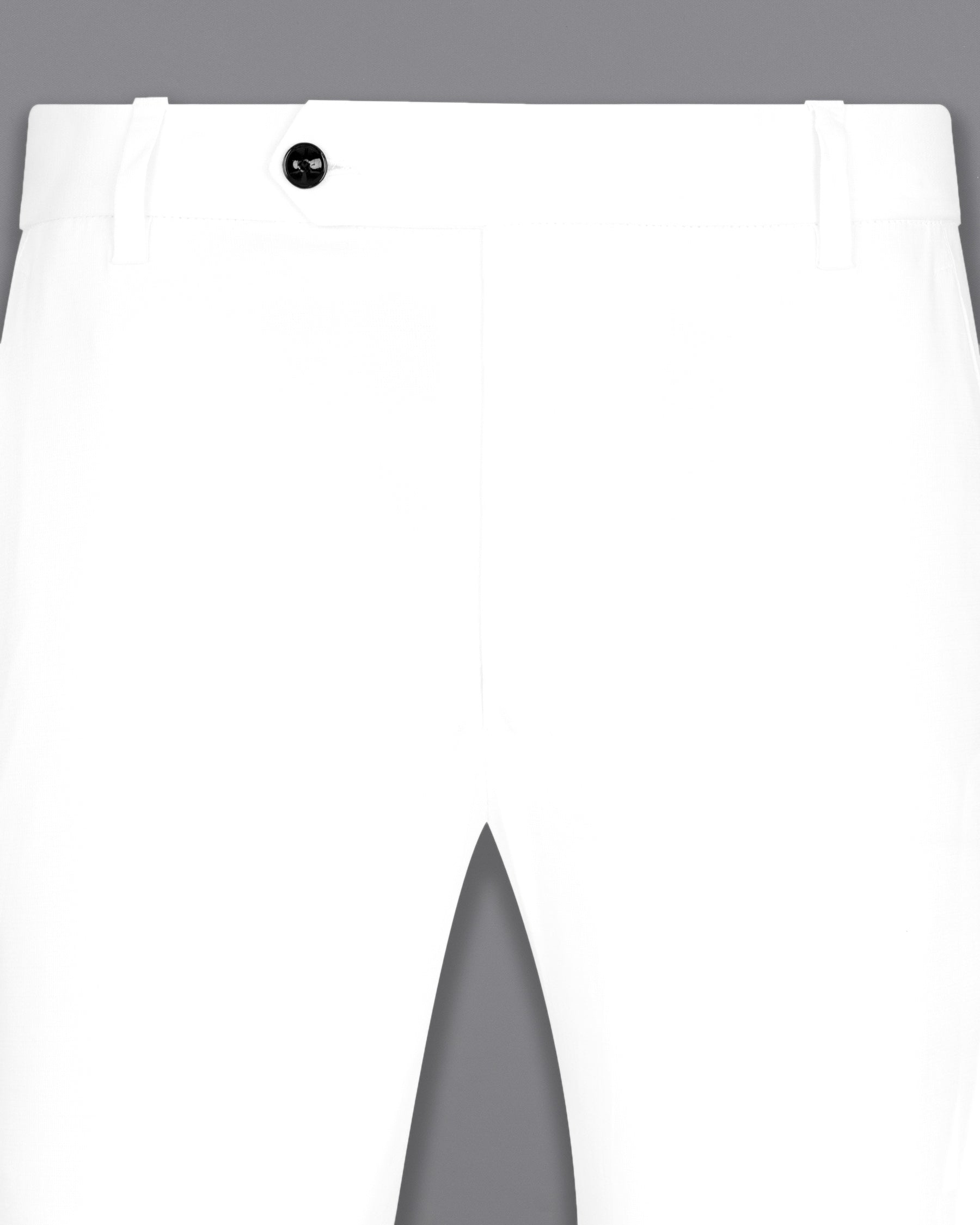 Bright white Cross Placket Premium Cotton Bandhgala Suit
