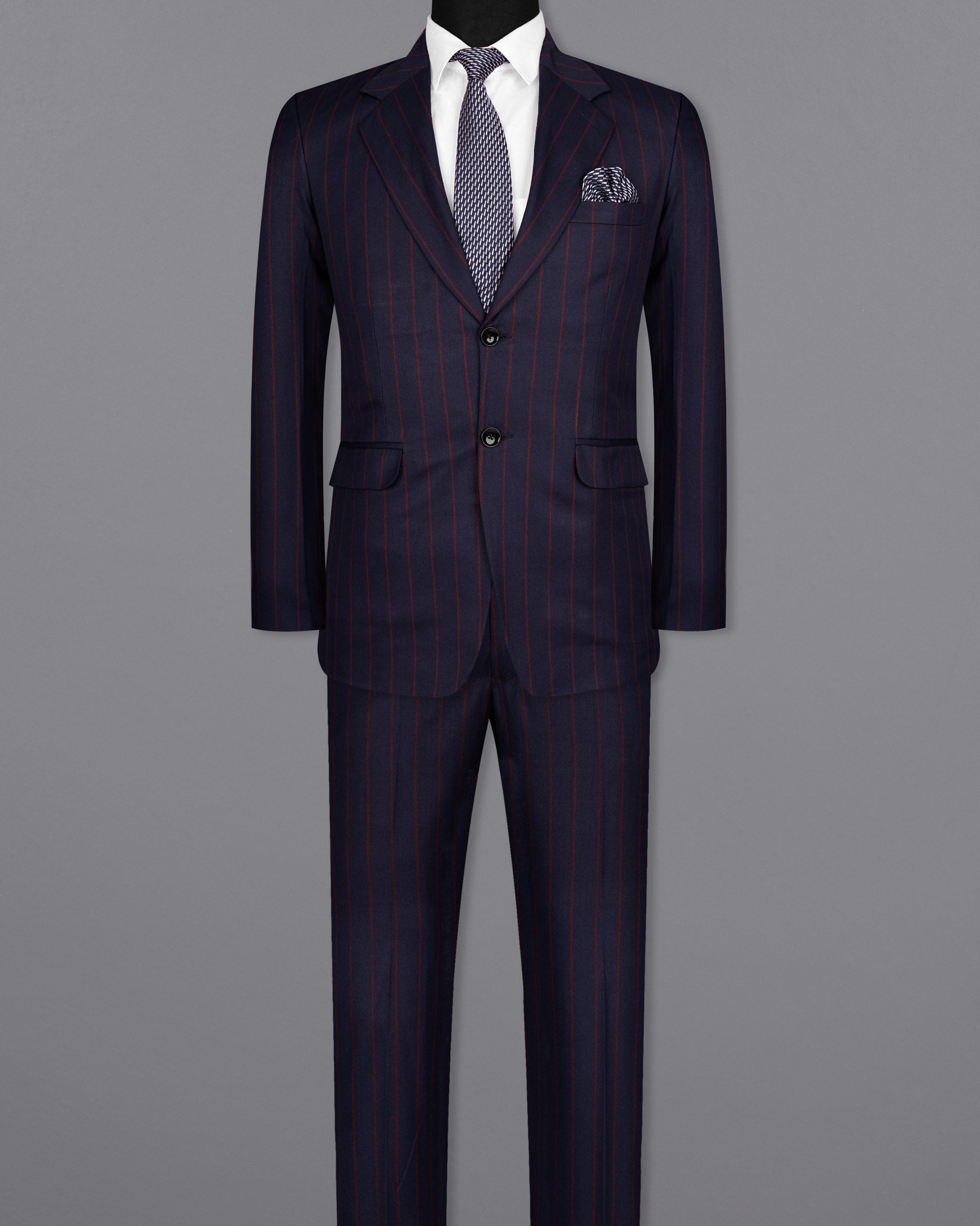 Midnight Express Blue Striped Wool Rich Suit ST1551-SB-36, ST1551-SB-38, ST1551-SB-40, ST1551-SB-42, ST1551-SB-44, ST1551-SB-46, ST1551-SB-48, ST1551-SB-50, ST1551-SB-52, ST1551-SB-54, ST1551-SB-56, ST1551-SB-58, ST1551-SB-60