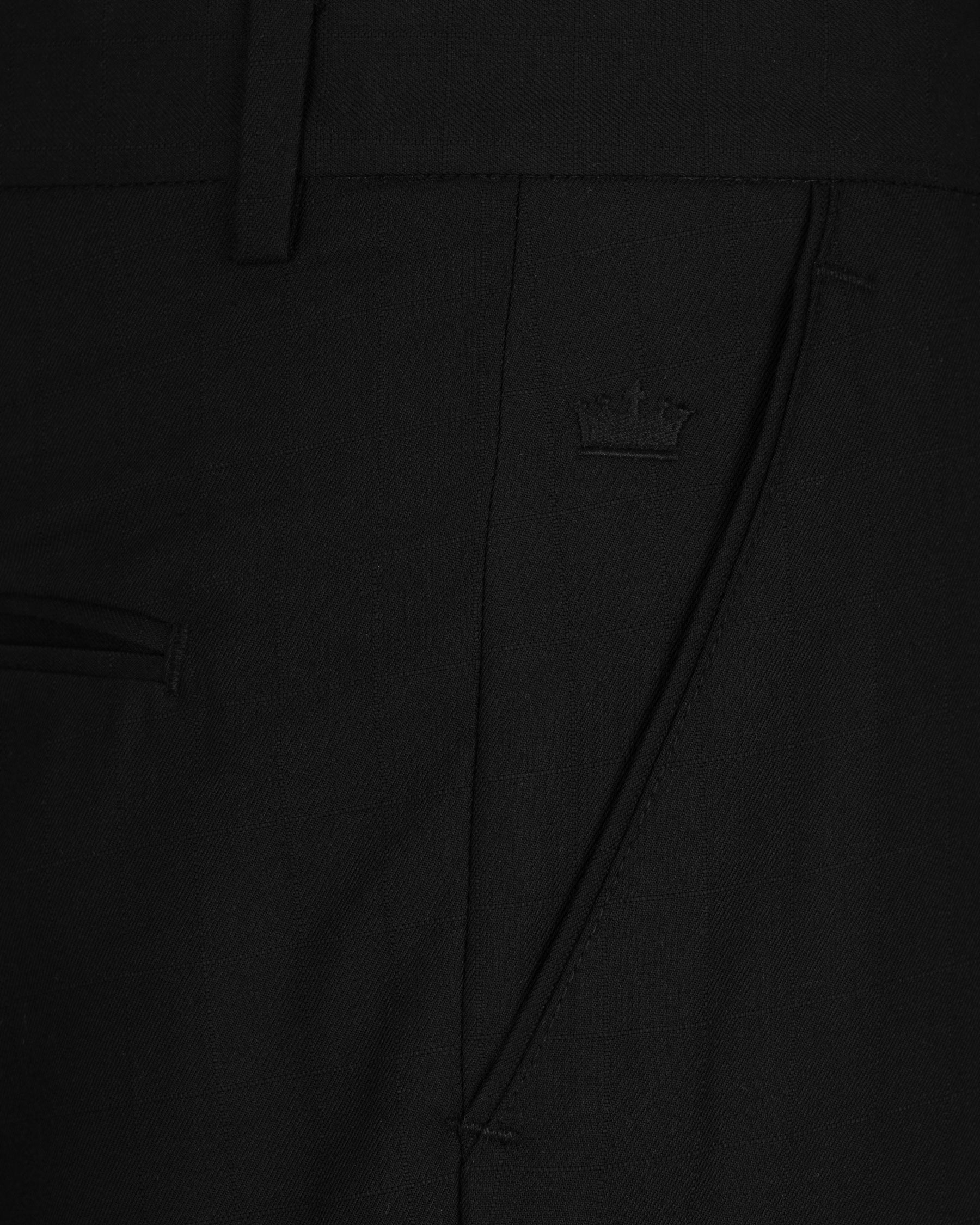 Jade Black Bandhgala Designer Wool Rich Suit ST1552-D16-36, ST1552-D16-38, ST1552-D16-40, ST1552-D16-42, ST1552-D16-44, ST1552-D16-46, ST1552-D16-48, ST1552-D16-50, ST1552-D16-52, ST1552-D16-54, ST1552-D16-56, ST1552-D16-58, ST1552-D16-60
