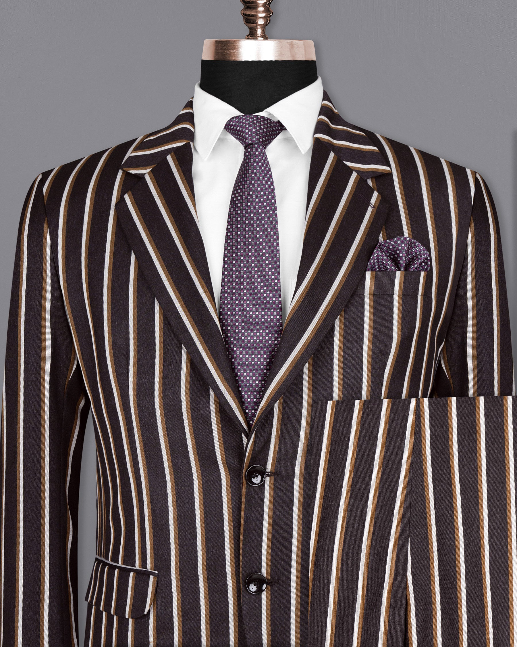 Eclipse Brown Striped Wool Rich Suit ST1560-SB-36, ST1560-SB-38, ST1560-SB-40, ST1560-SB-42, ST1560-SB-44, ST1560-SB-46, ST1560-SB-48, ST1560-SB-50, ST1560-SB-52, ST1560-SB-54, ST1560-SB-56, ST1560-SB-58, ST1560-SB-60