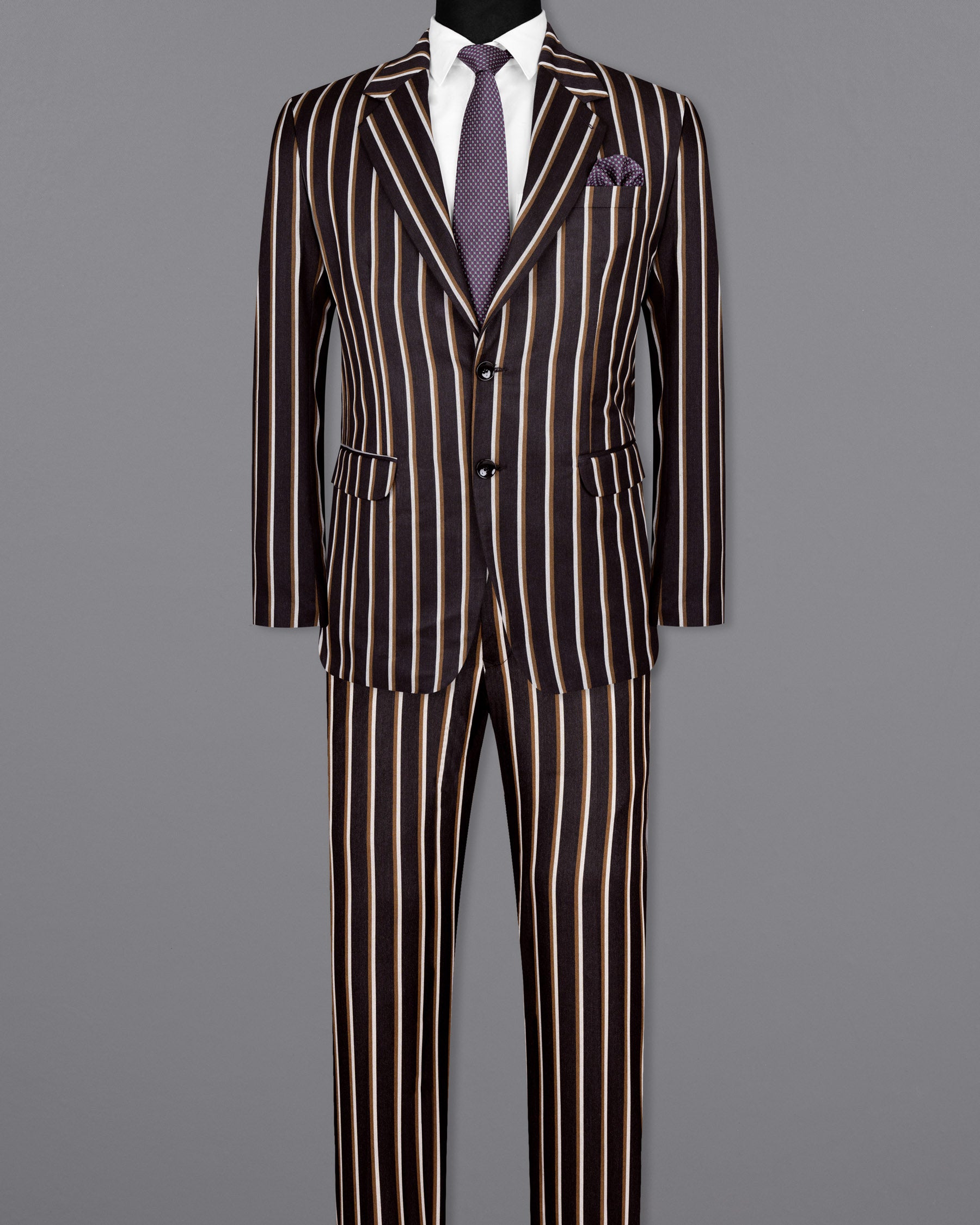 Eclipse Brown Striped Wool Rich Suit ST1560-SB-36, ST1560-SB-38, ST1560-SB-40, ST1560-SB-42, ST1560-SB-44, ST1560-SB-46, ST1560-SB-48, ST1560-SB-50, ST1560-SB-52, ST1560-SB-54, ST1560-SB-56, ST1560-SB-58, ST1560-SB-60