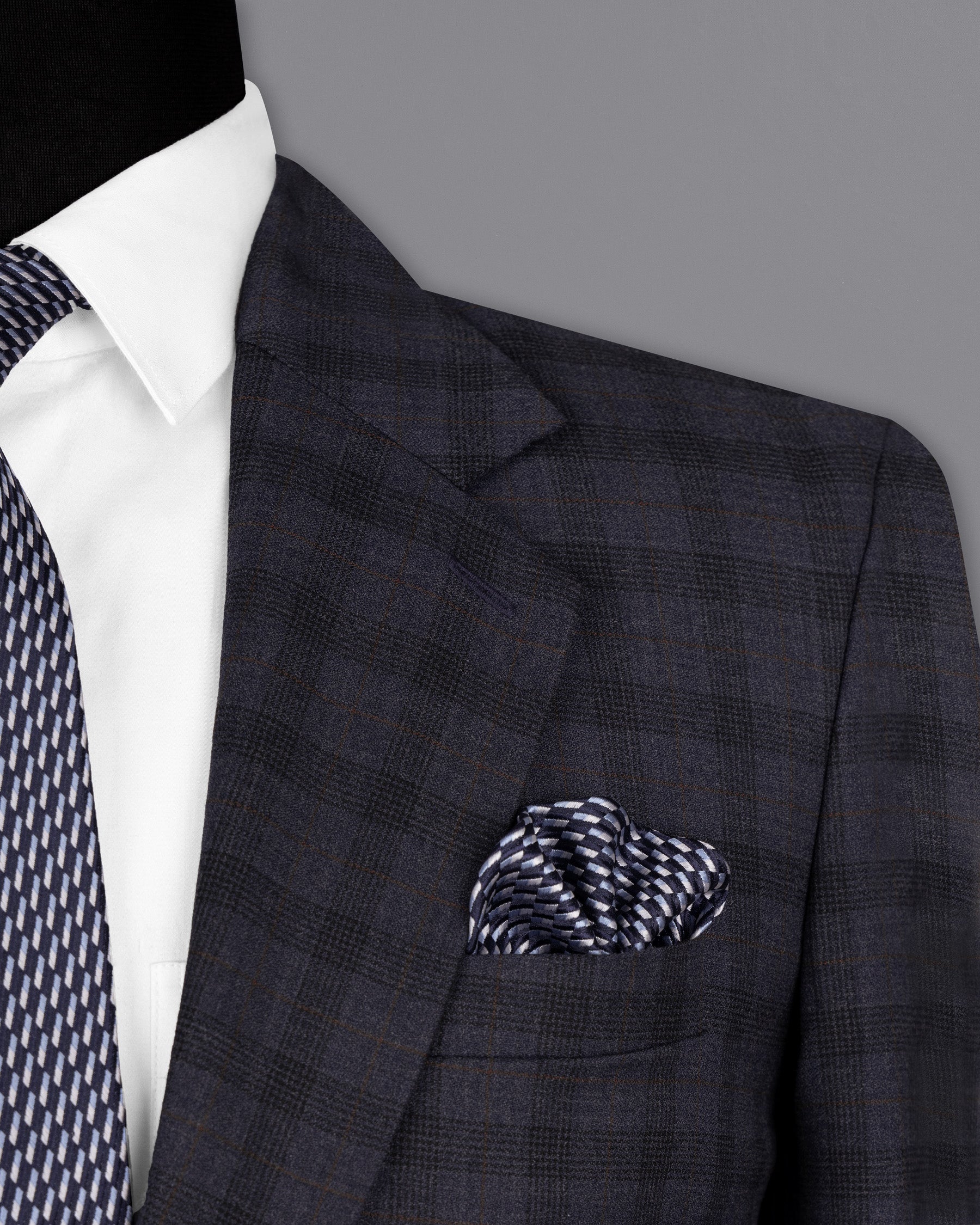 Navy Blue Plaid Wool Rich Suit ST1563-SB-36, ST1563-SB-38, ST1563-SB-40, ST1563-SB-42, ST1563-SB-44, ST1563-SB-46, ST1563-SB-48, ST1563-SB-50, ST1563-SB-52, ST1563-SB-54, ST1563-SB-56, ST1563-SB-58, ST1563-SB-60