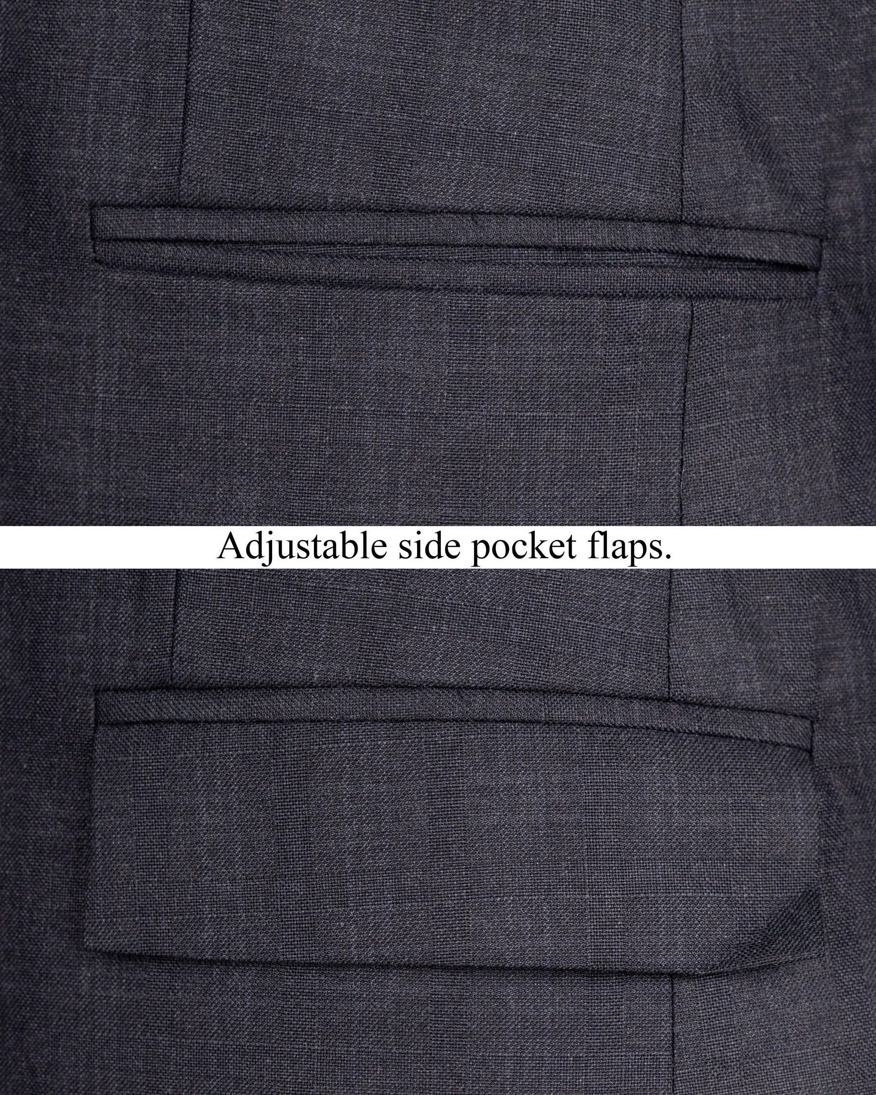 Gravel Grey Subtle Plaid Cross Buttoned Bandhgala Wool Rich Suit ST1567-CBG2-36, ST1567-CBG2-38, ST1567-CBG2-40, ST1567-CBG2-42, ST1567-CBG2-44, ST1567-CBG2-46, ST1567-CBG2-48, ST1567-CBG2-50, ST1567-CBG2-52, ST1567-CBG2-54, ST1567-CBG2-56, ST1567-CBG2-58, ST1567-CBG2-60