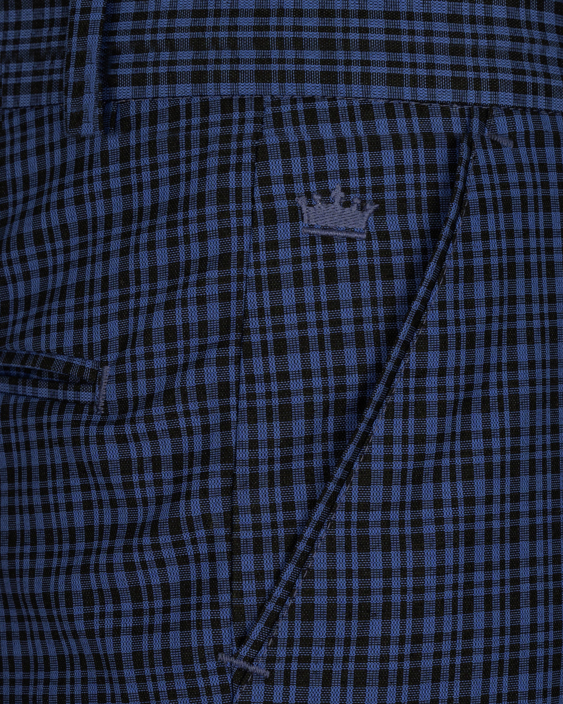 Chambray Blue and Jade Black Gingham Premium Cotton Suit ST1573-SB-D17-36, ST1573-SB-D17-38, ST1573-SB-D17-40, ST1573-SB-D17-42, ST1573-SB-D17-44, ST1573-SB-D17-46, ST1573-SB-D17-48, ST1573-SB-D17-50, ST1573-SB-D17-52, ST1573-SB-D17-54, ST1573-SB-D17-56, ST1573-SB-D17-58, ST1573-SB-D17-60