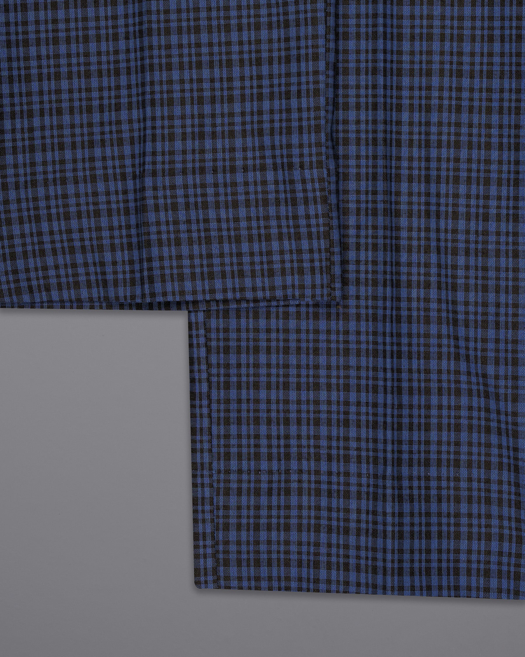 Chambray Blue and Jade Black Gingham Premium Cotton Suit ST1573-SB-D17-36, ST1573-SB-D17-38, ST1573-SB-D17-40, ST1573-SB-D17-42, ST1573-SB-D17-44, ST1573-SB-D17-46, ST1573-SB-D17-48, ST1573-SB-D17-50, ST1573-SB-D17-52, ST1573-SB-D17-54, ST1573-SB-D17-56, ST1573-SB-D17-58, ST1573-SB-D17-60