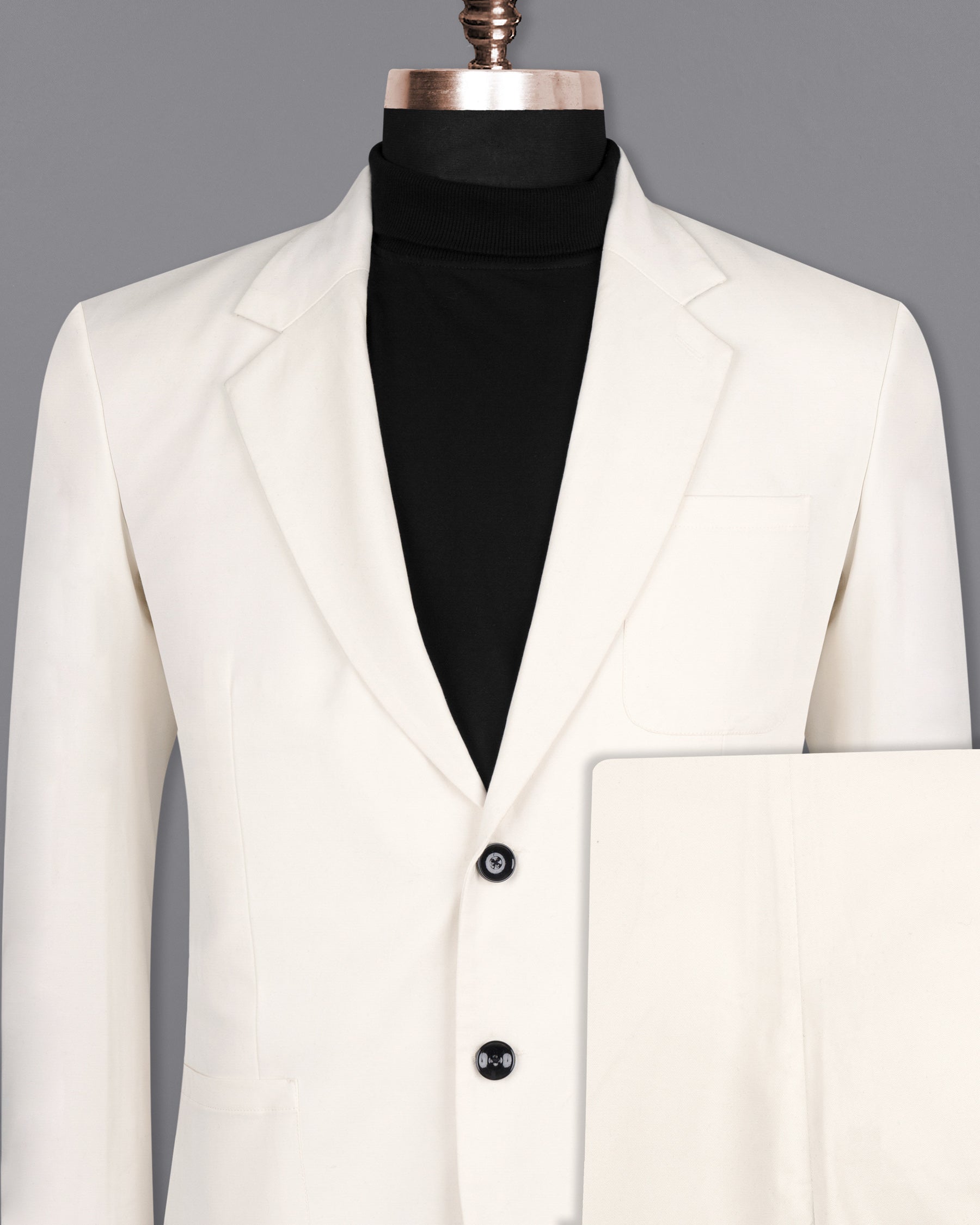 Bright White Premium Cotton Sports Suit