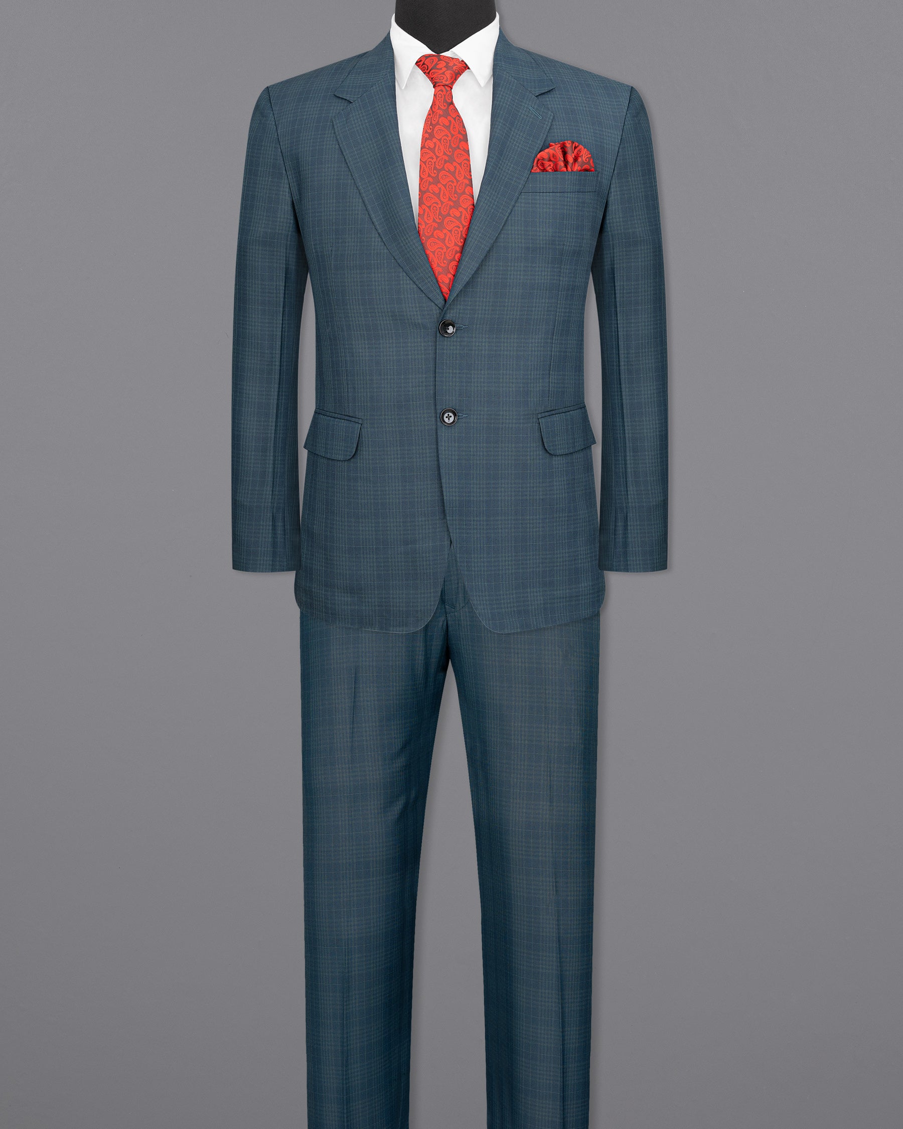 Blue Bayoux Checkered Wool Rich Suit ST1588-SB-36, ST1588-SB-38, ST1588-SB-40, ST1588-SB-42, ST1588-SB-44, ST1588-SB-46, ST1588-SB-48, ST1588-SB-50, ST1588-SB-52, ST1588-SB-54, ST1588-SB-56, ST1588-SB-58, ST1588-SB-60