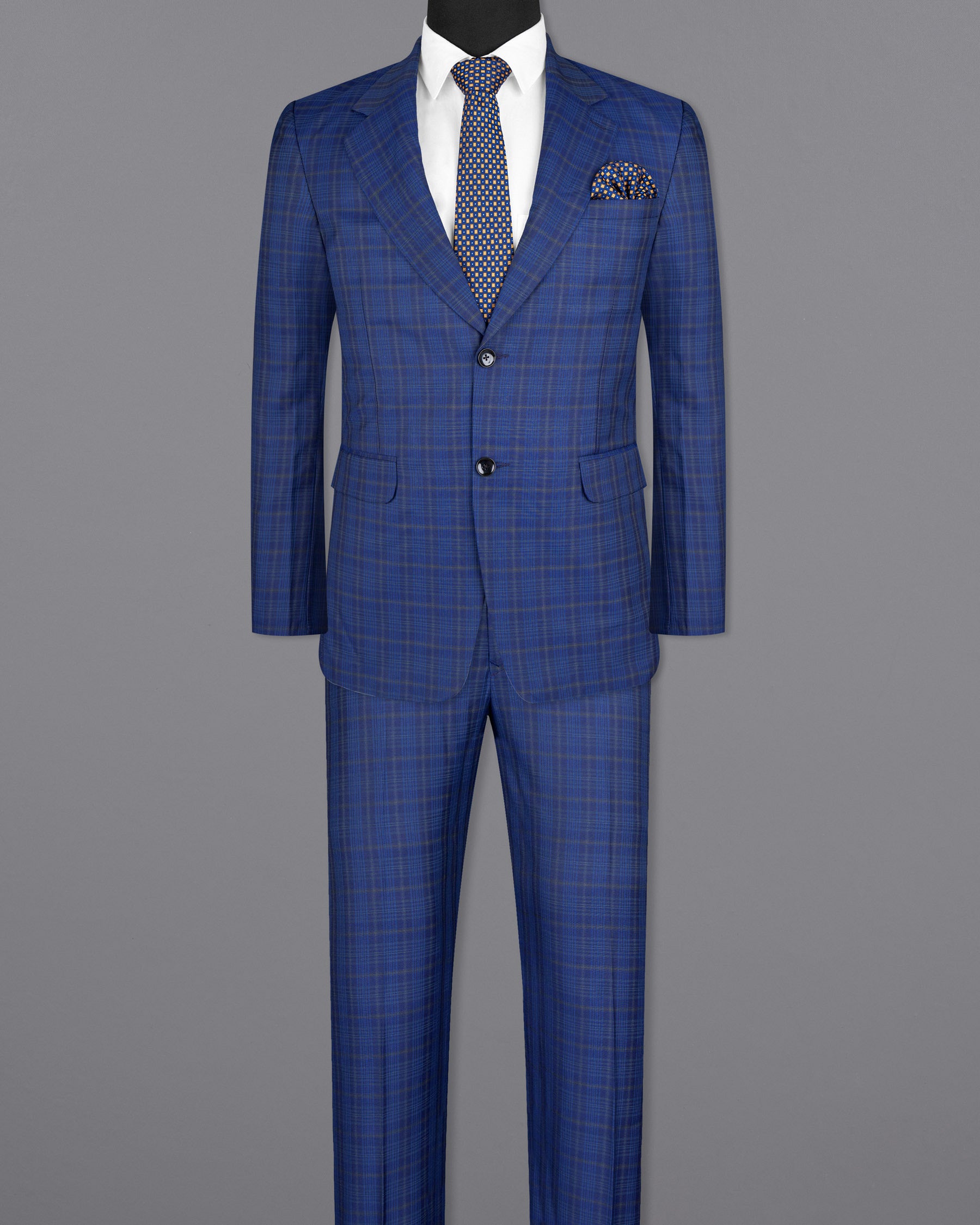 Cloud Burst Blue Plaid Wool Rich Suit ST1592-SB-36, ST1592-SB-38, ST1592-SB-40, ST1592-SB-42, ST1592-SB-44, ST1592-SB-46, ST1592-SB-48, ST1592-SB-50, ST1592-SB-52, ST1592-SB-54, ST1592-SB-56, ST1592-SB-58, ST1592-SB-60